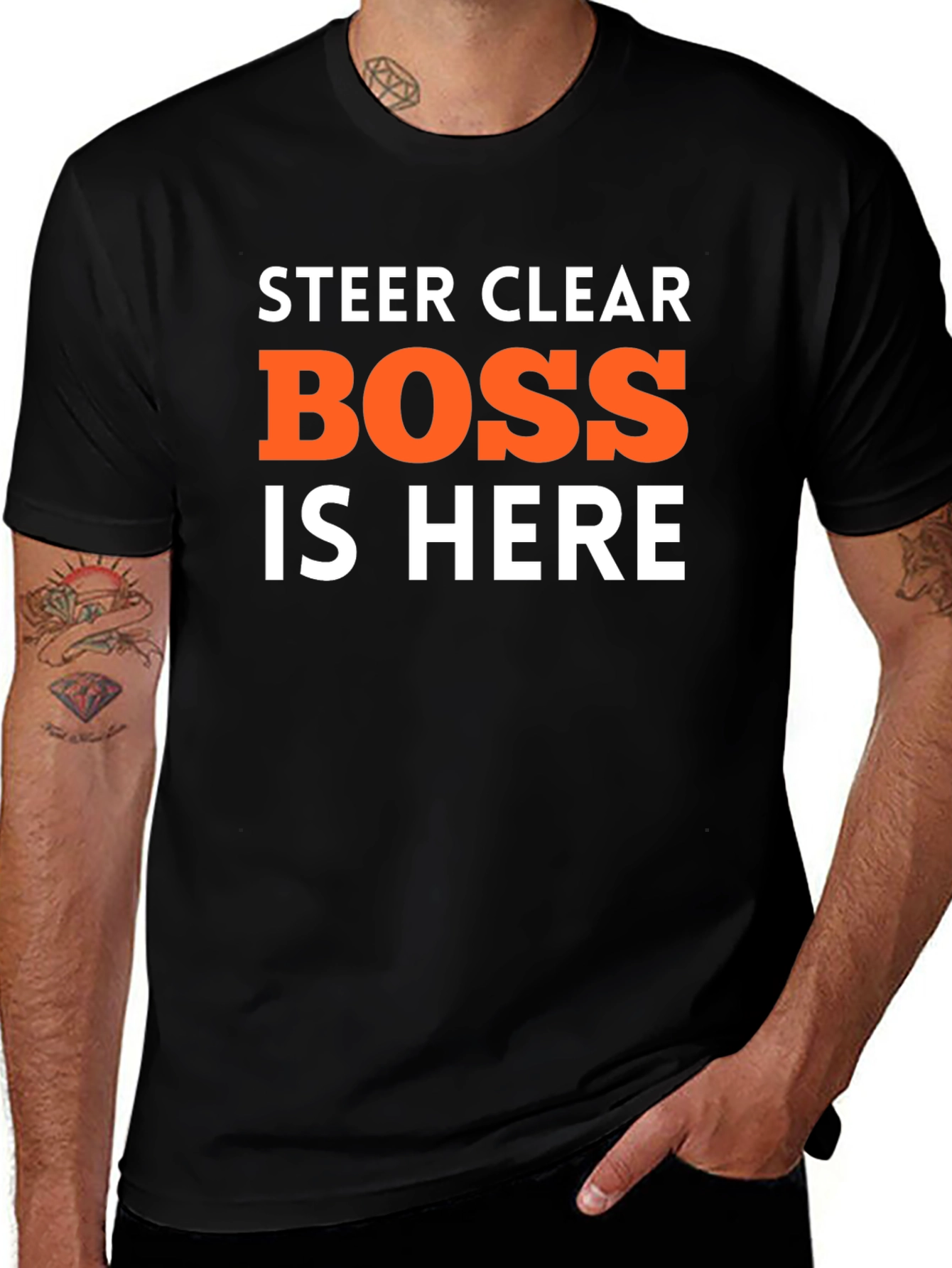 Steer Clear Boss is Here Funny T-Shirt