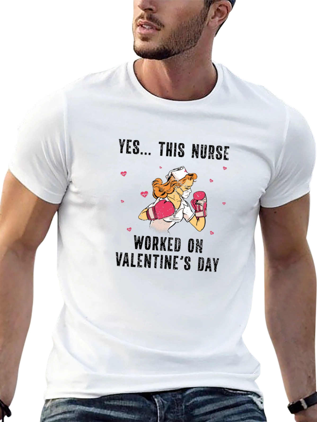 Valentines Day Nurse Boxing T-Shirt