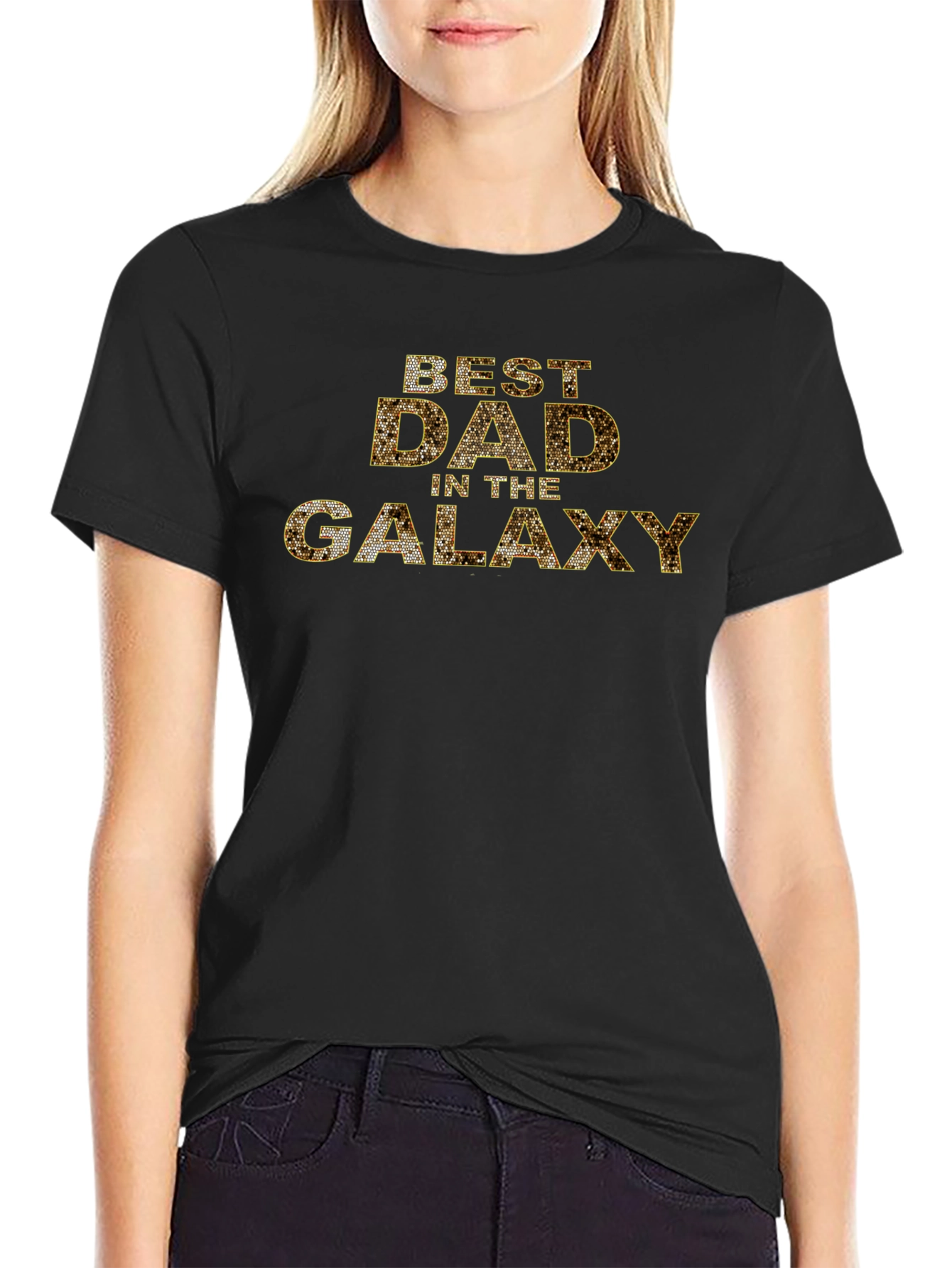 Best Dad in the Galaxy Black T-Shirt
