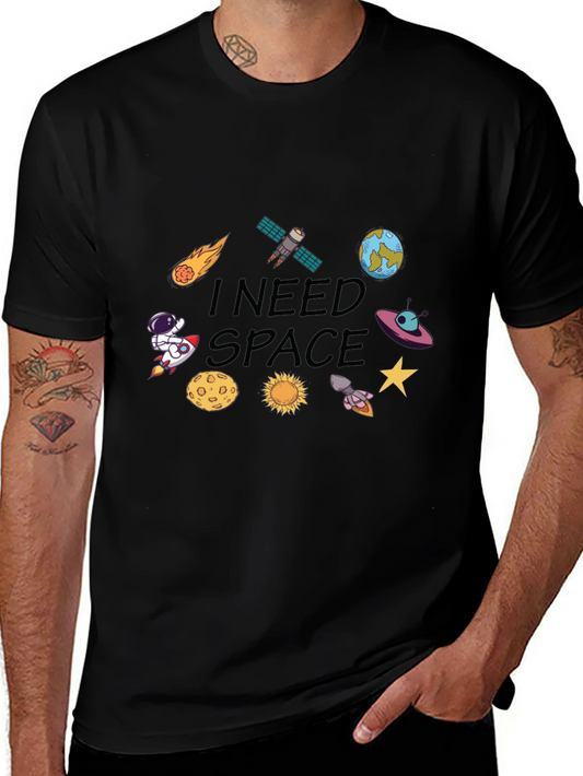I Need Space T-Shirt: Cartoon Galaxy Design