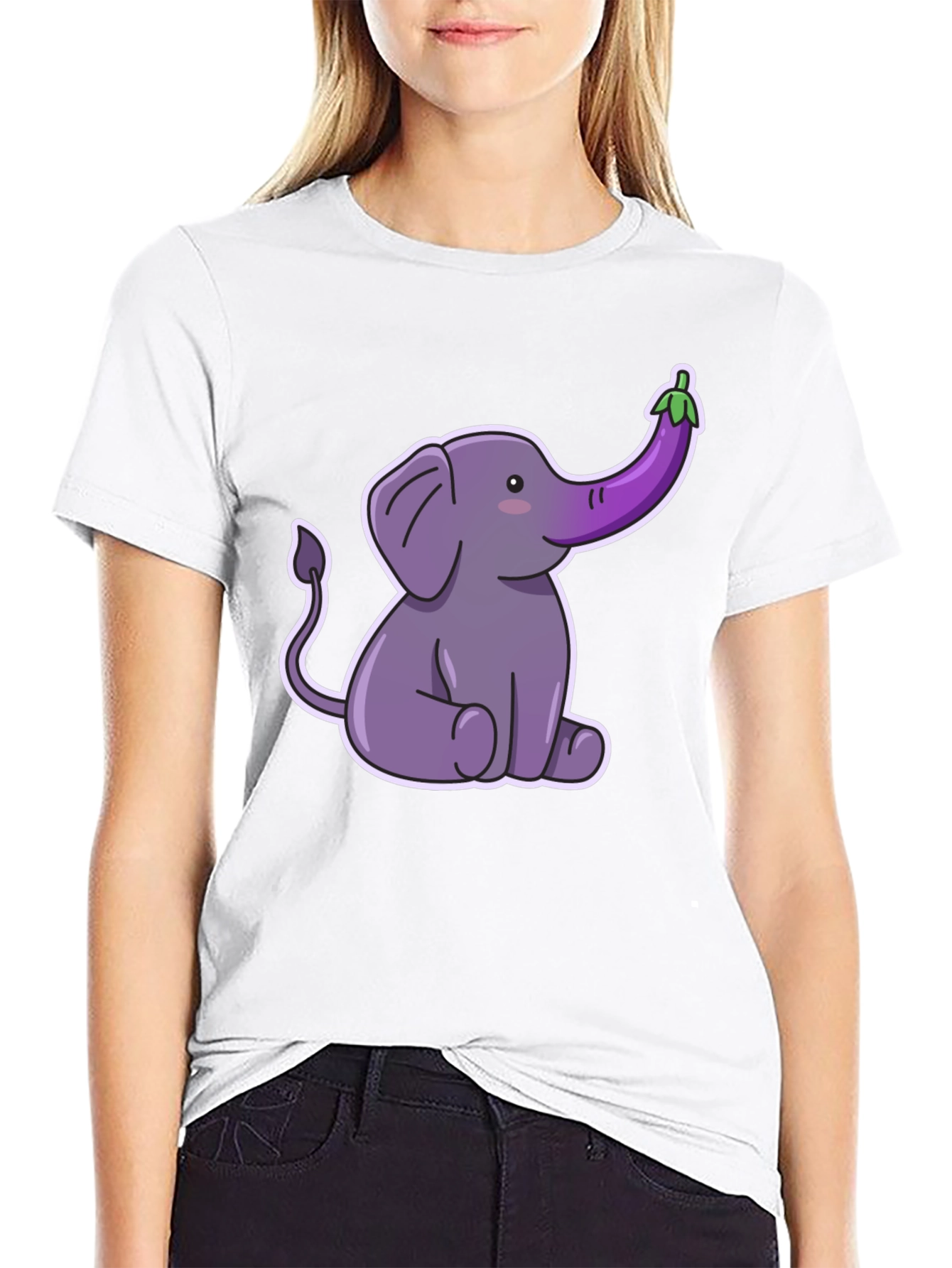 Elephant Eggplant Humor T-Shirt