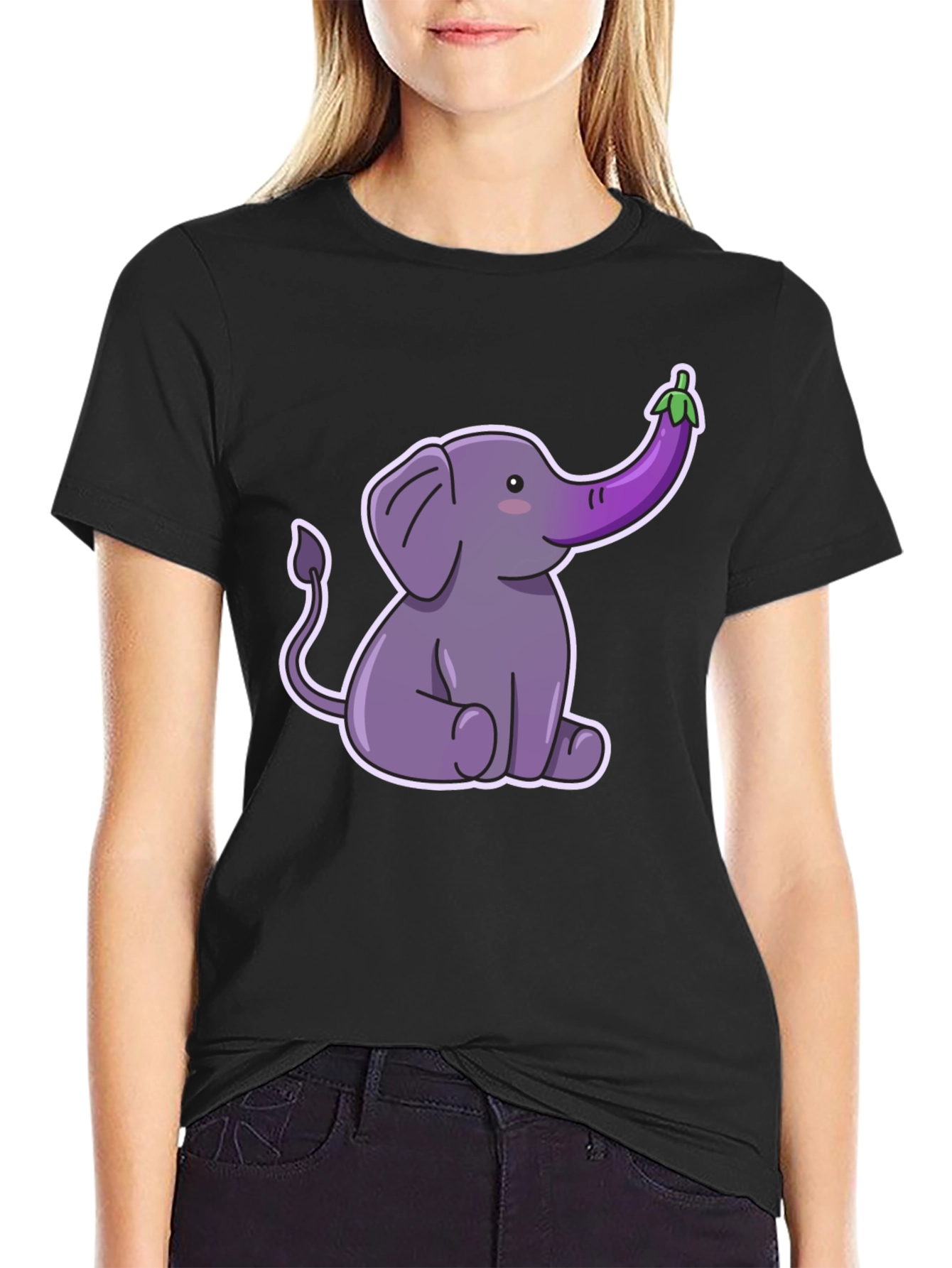 Elephant Eggplant Humor T-Shirt
