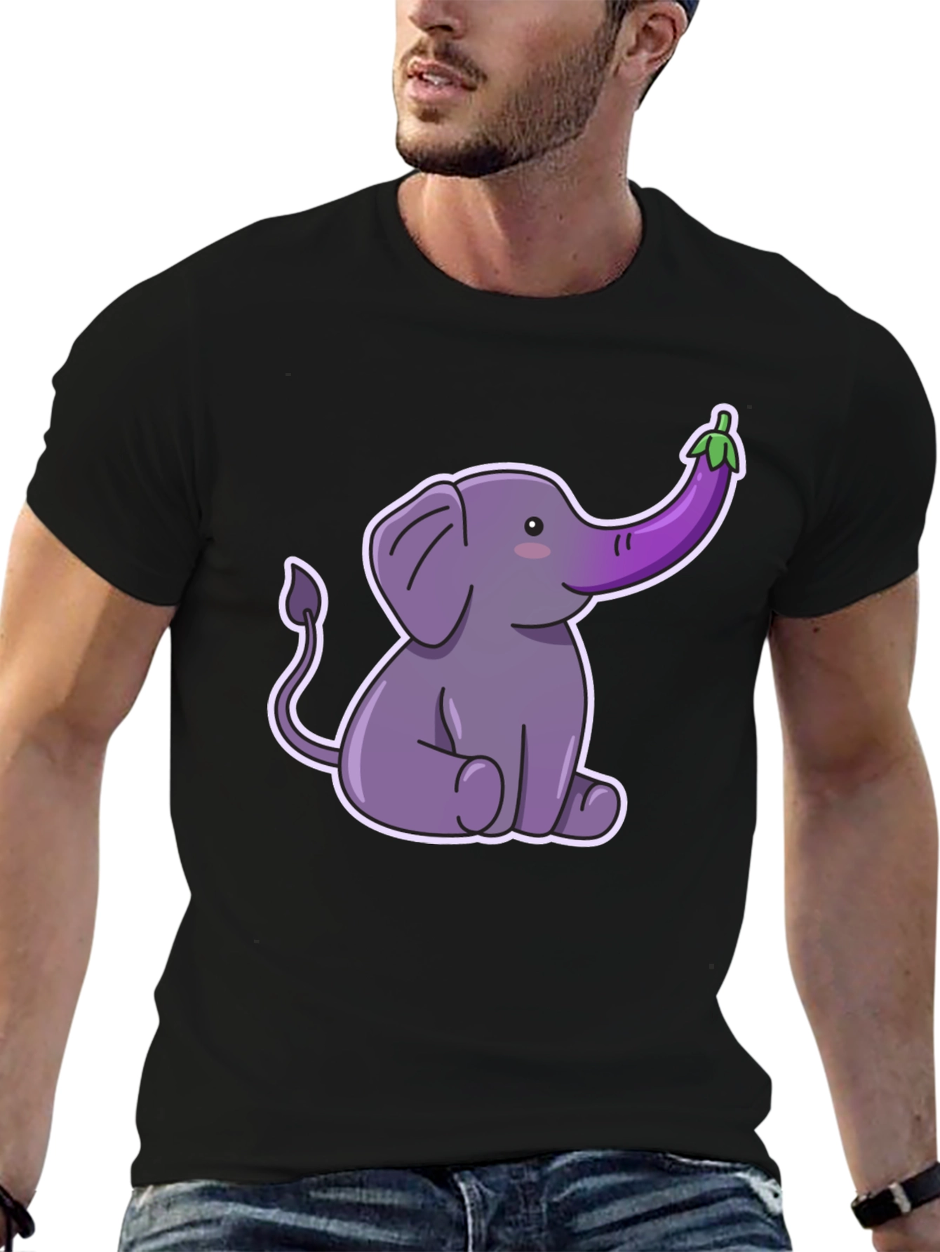 Elephant Eggplant Humor T-Shirt