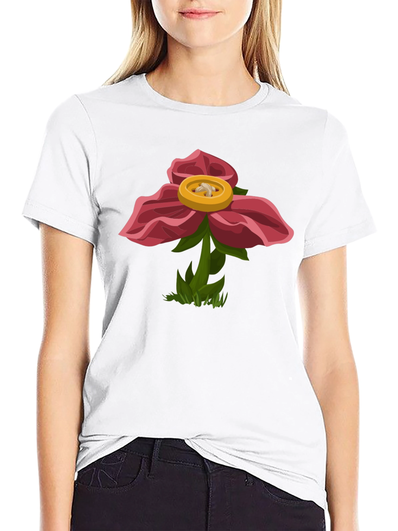 Floral Graphic Tee - Unique Artistic Design
