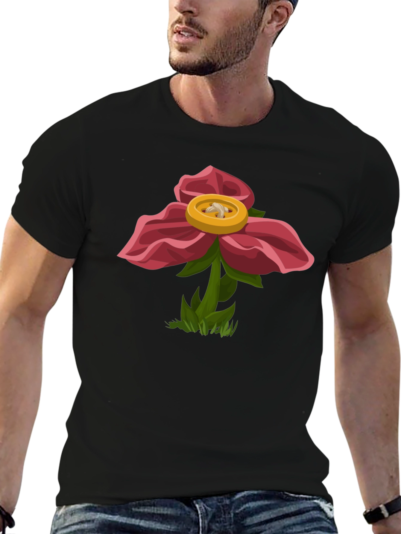 Floral Graphic Tee - Unique Artistic Design