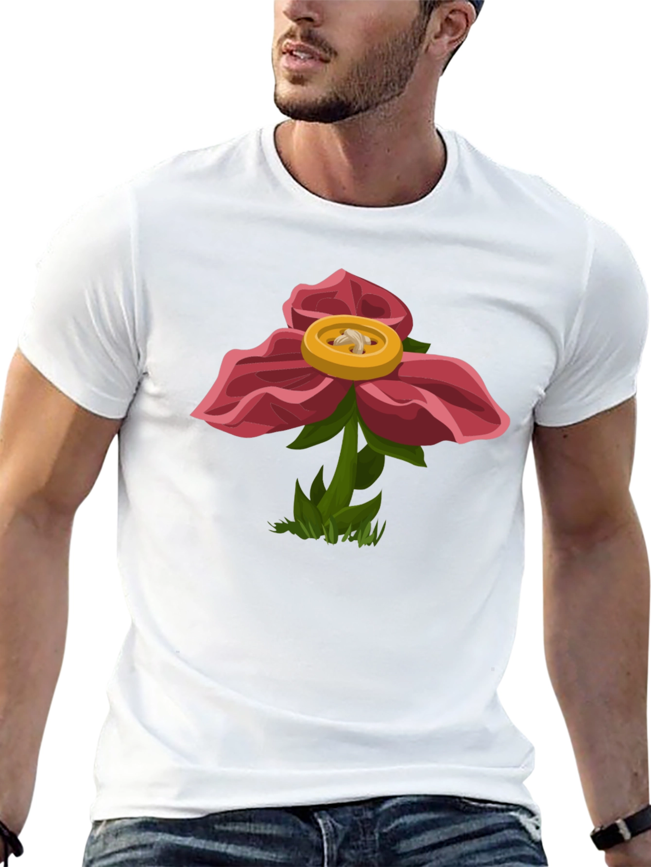 Floral Graphic Tee - Unique Artistic Design