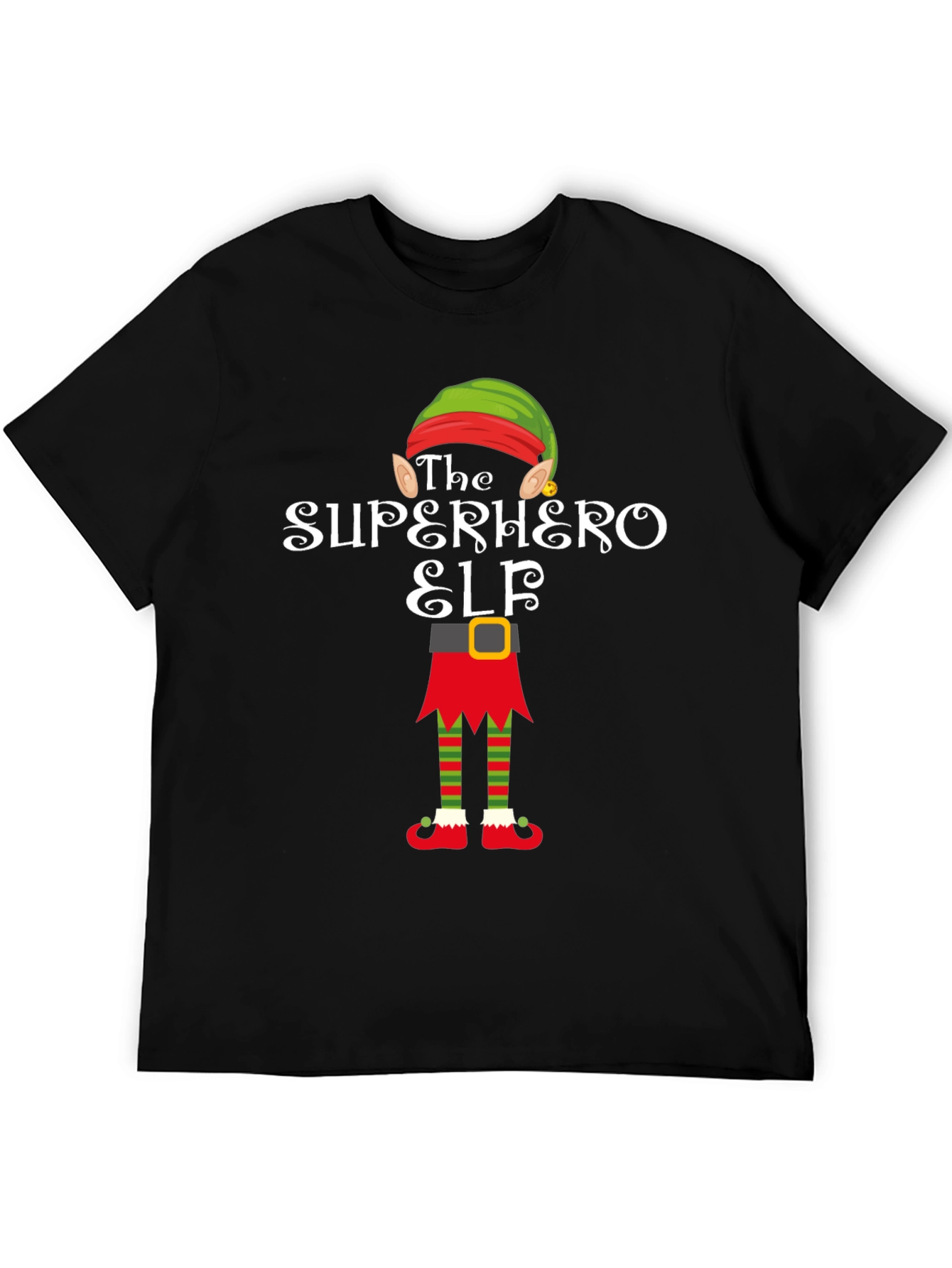 Superhero Elf T-Shirt Funny Christmas Tee