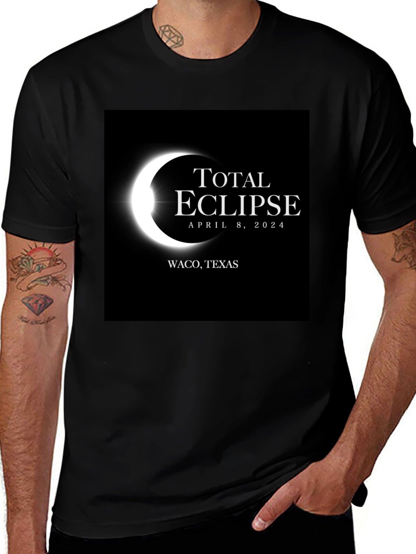 Total Eclipse April 8 2024 Waco Texas T-Shirt
