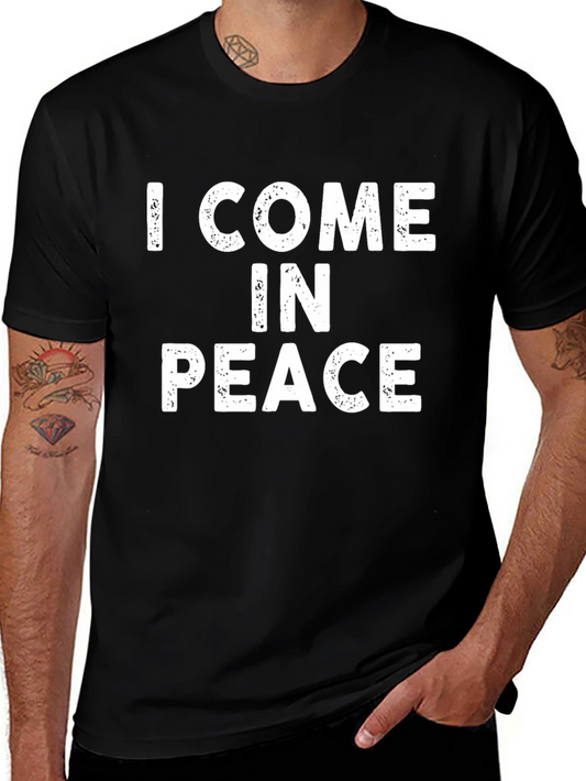 I Come In Peace Black Graphic Tee