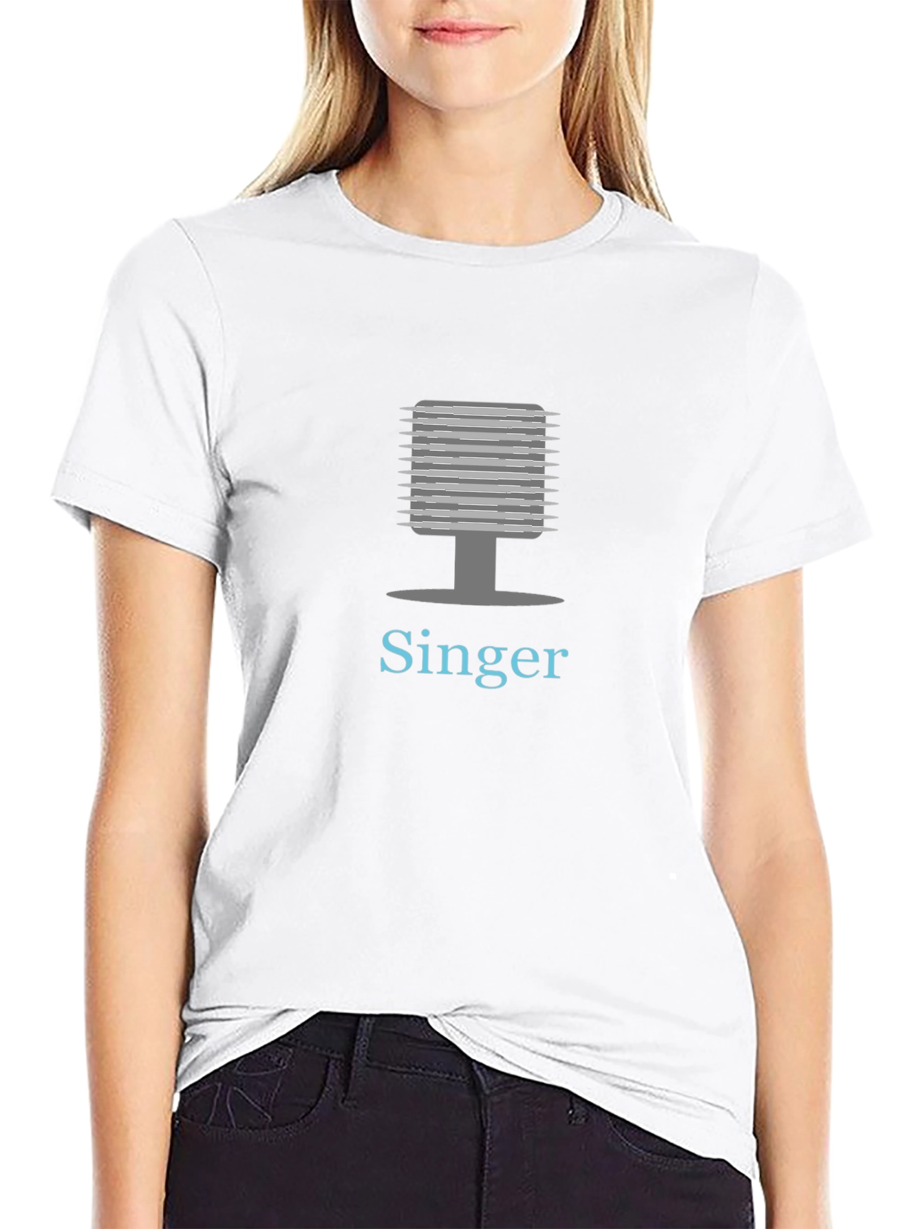 Singer Graphic Tee - Black Cotton Blend