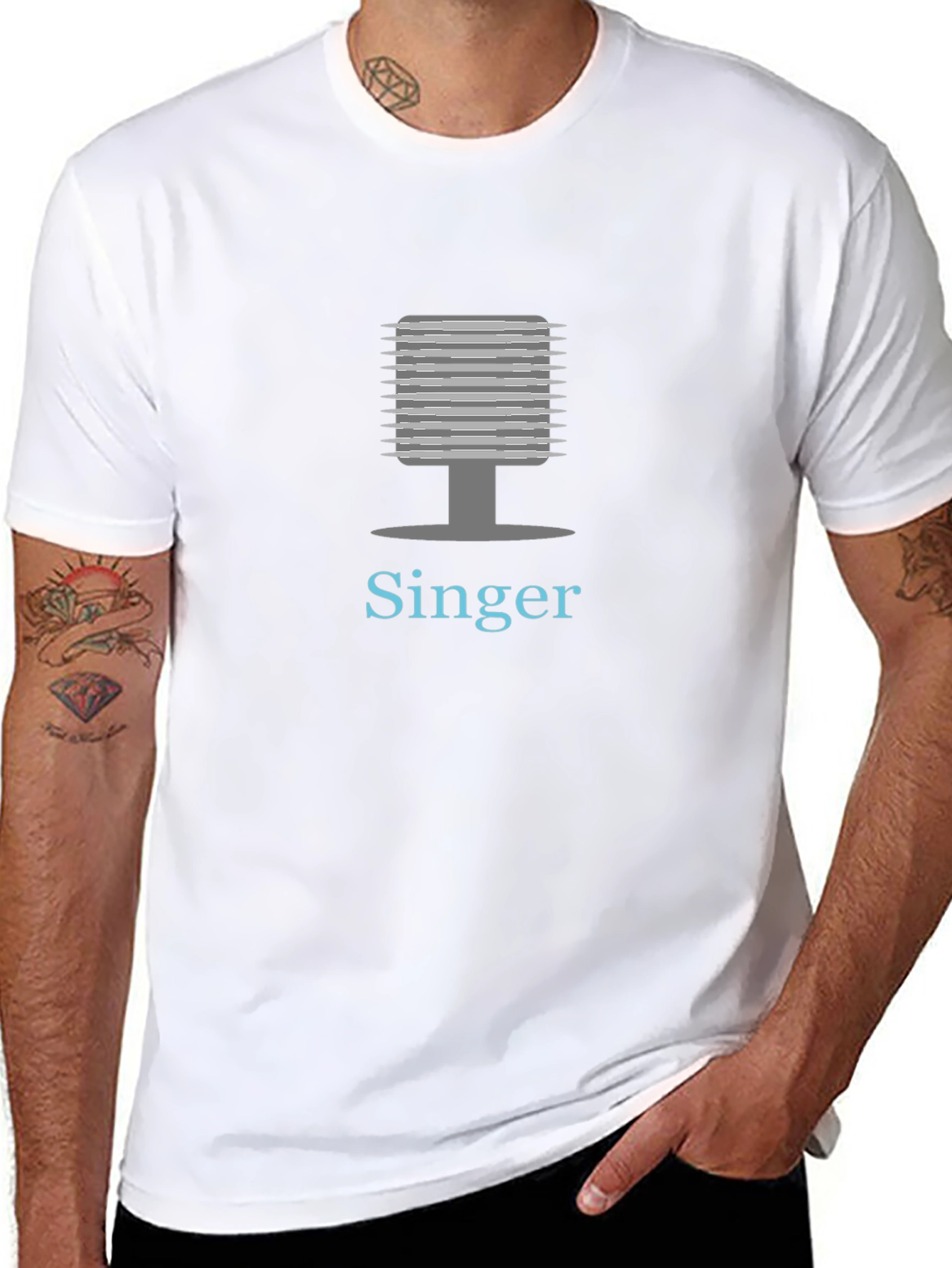 Singer Graphic Tee - Black Cotton Blend