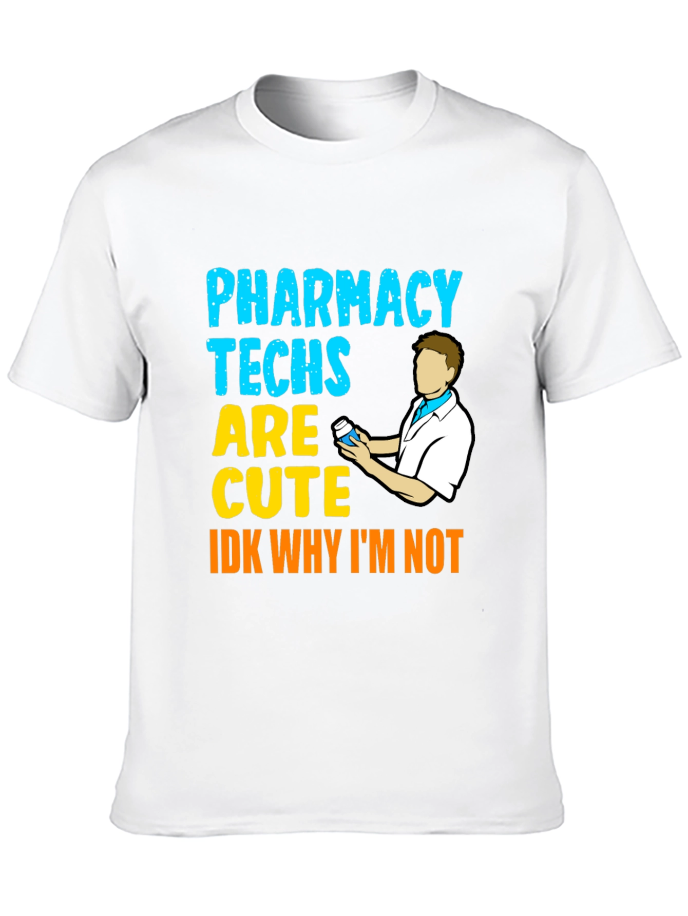 Pharmacy Techs Are Cute Mens Black T-Shirt