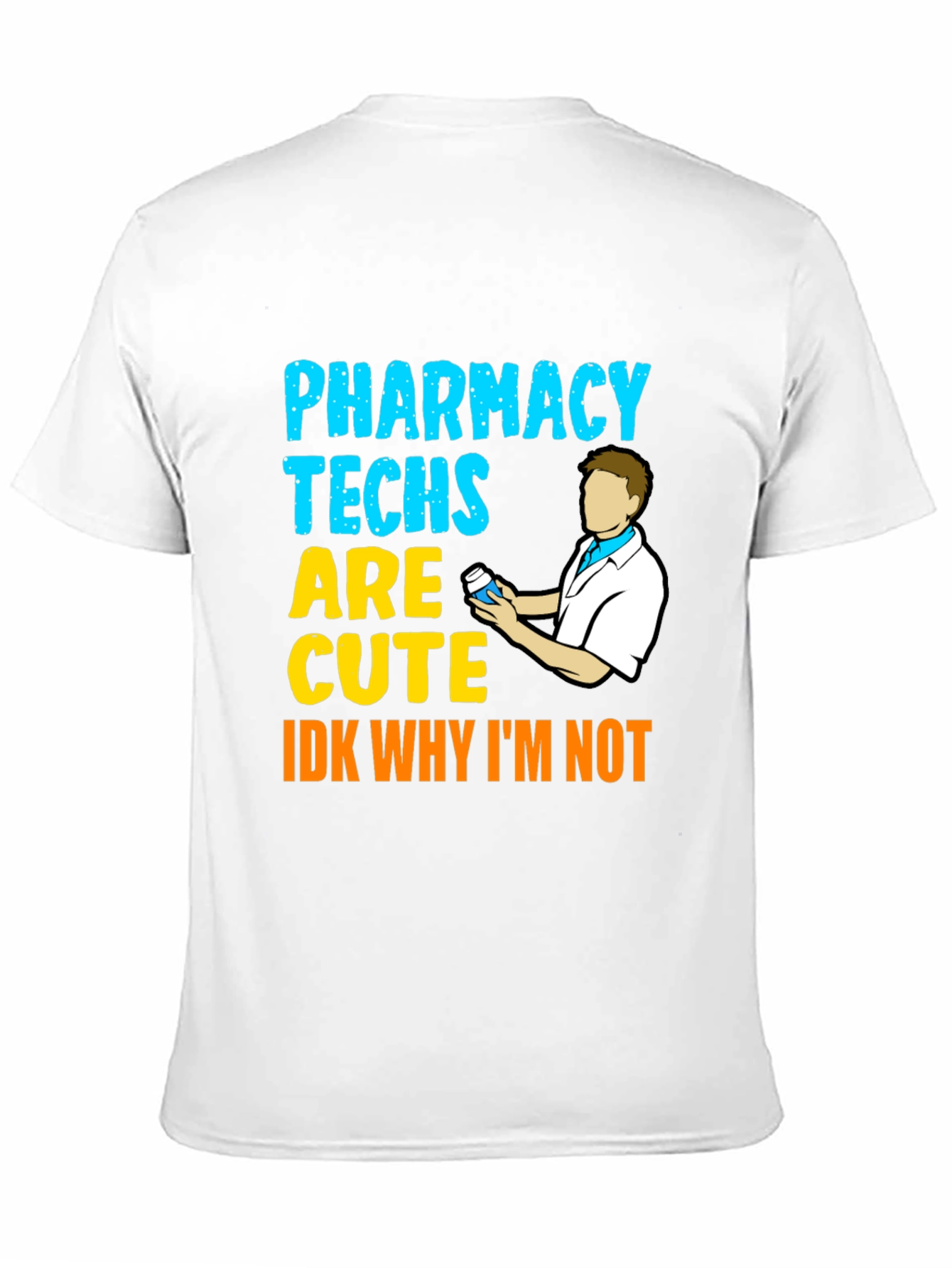 Pharmacy Techs Are Cute Mens Black T-Shirt