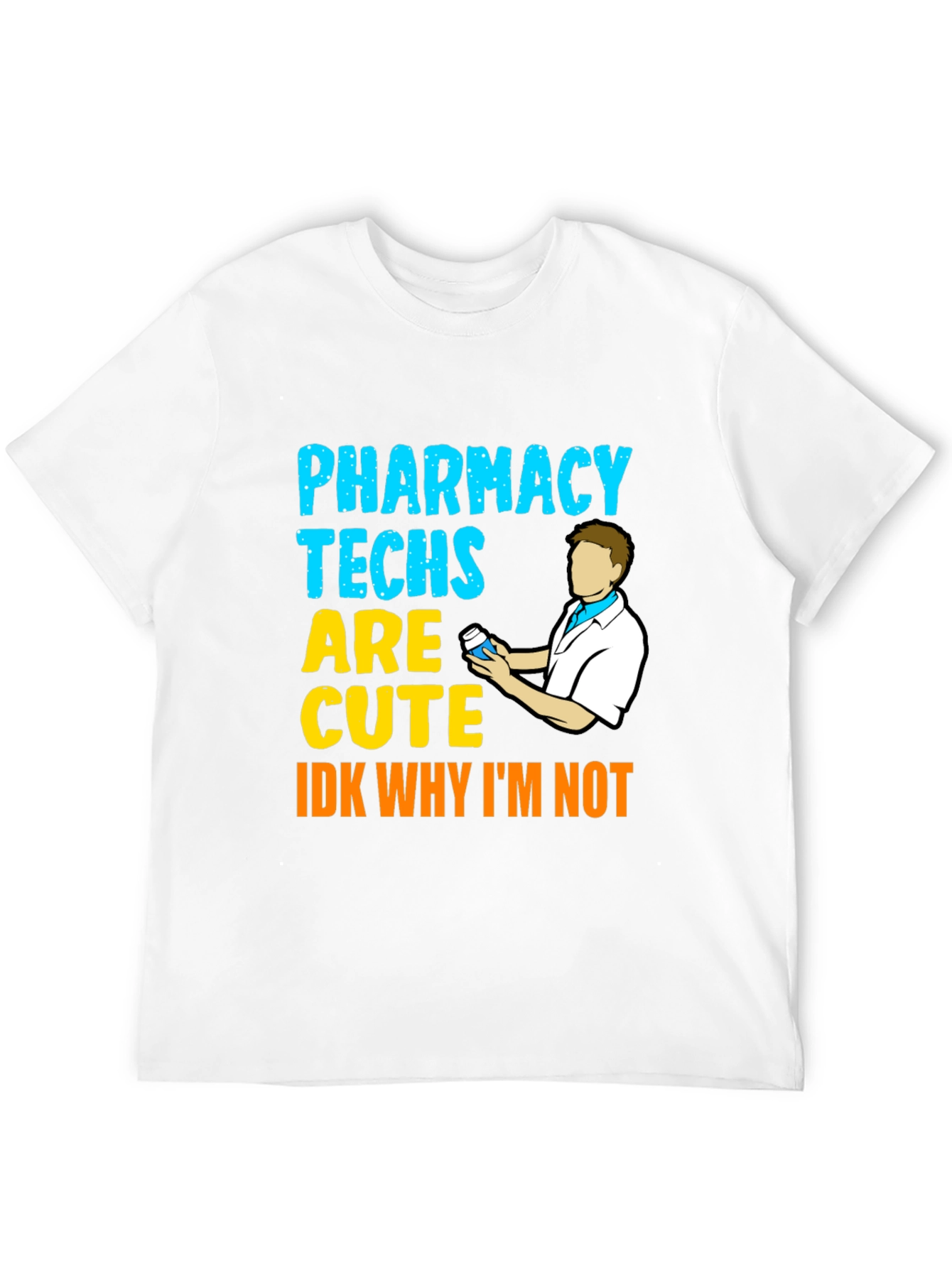 Pharmacy Techs Are Cute Mens Black T-Shirt