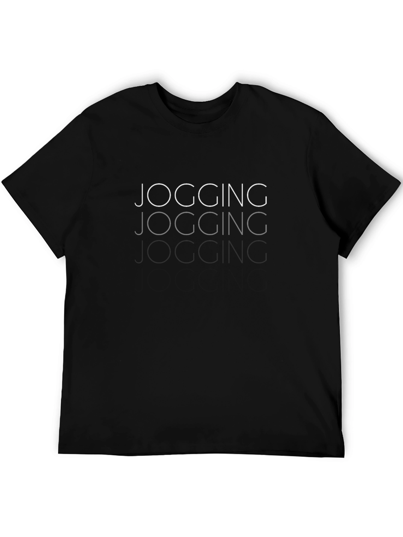 Jogging T-Shirt - Stylish Black Graphic Tee
