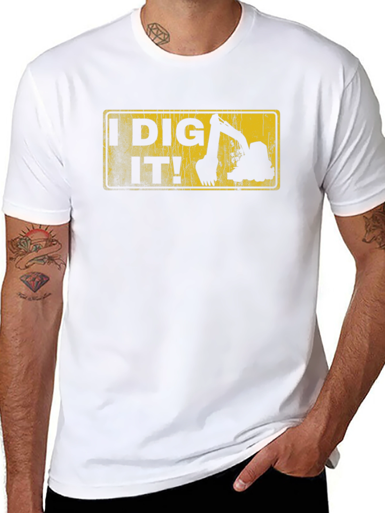 I Dig It! Excavator Graphic Tee - Black
