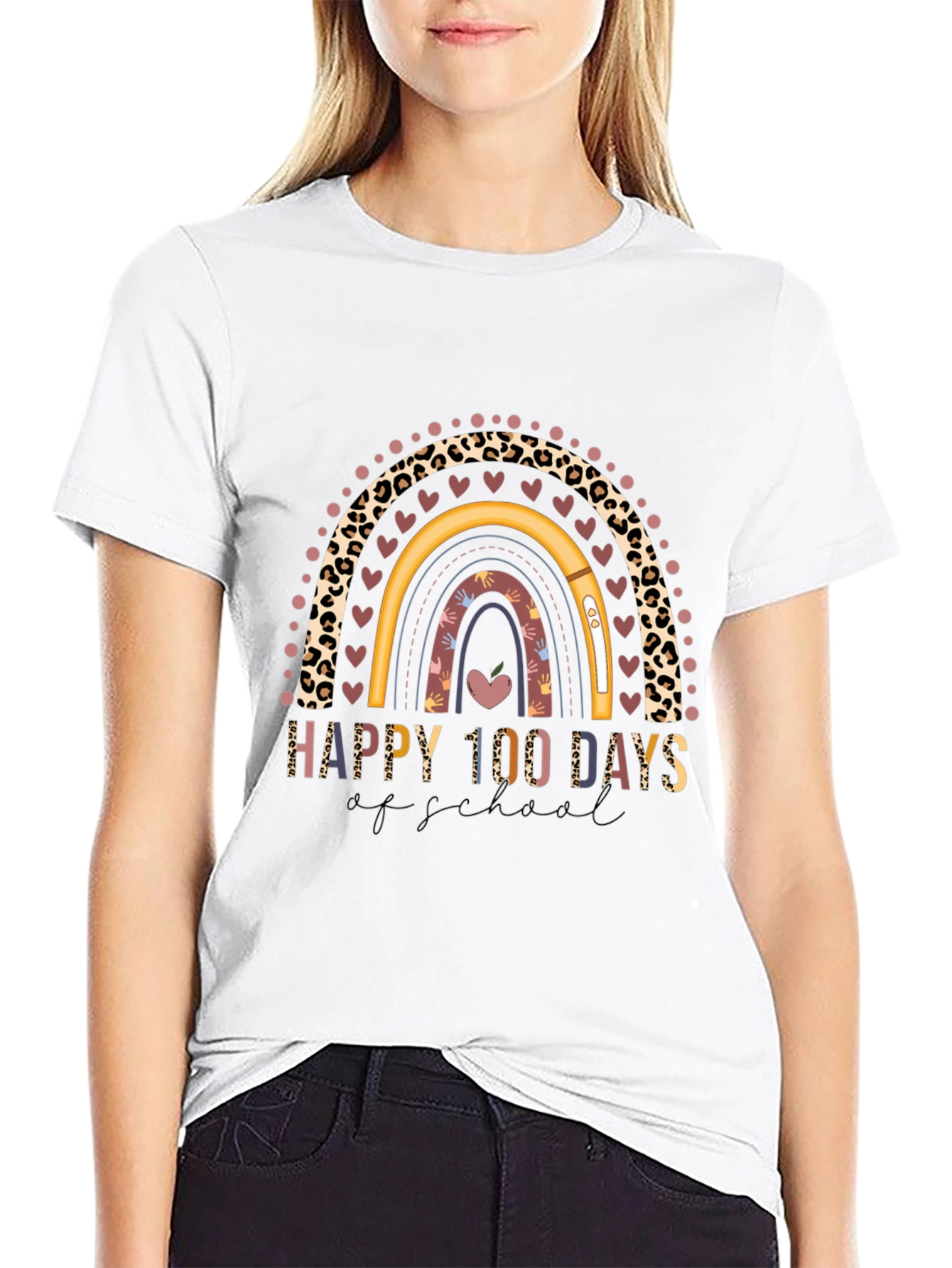 Happy 100 Days of School Rainbow Shirt