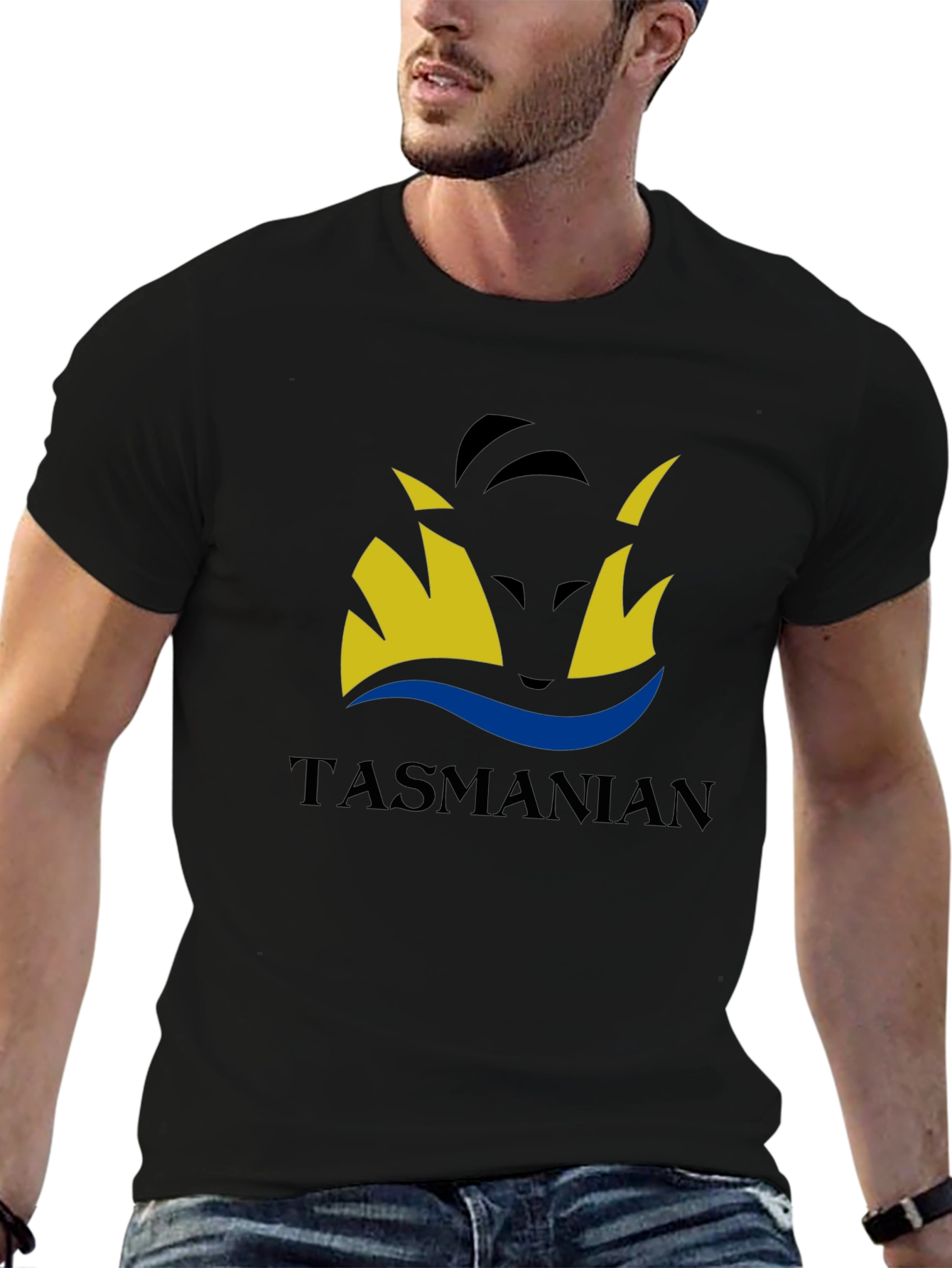 Tasmanian T-Shirt Black Tee with Graphic