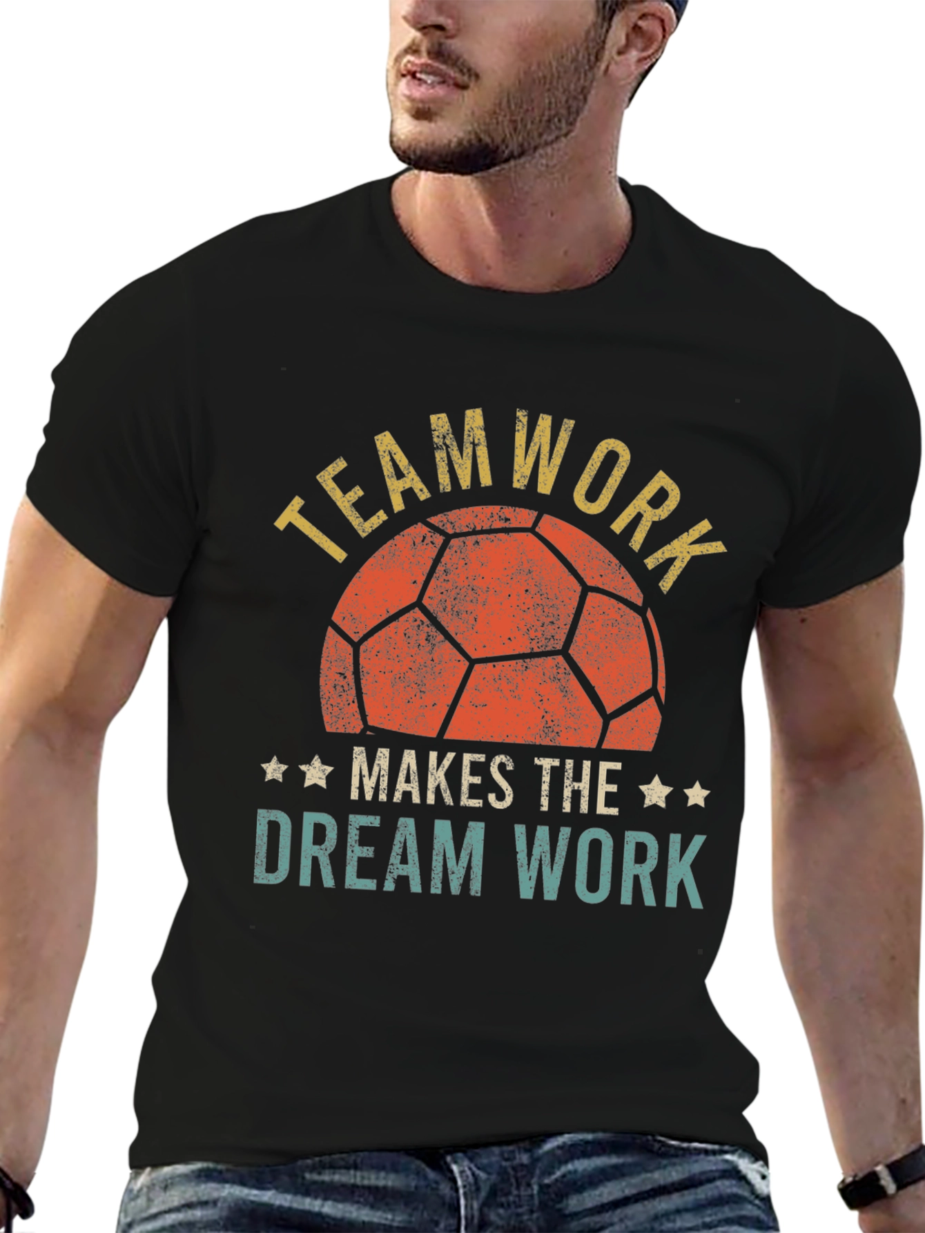 Teamwork Dream Work Graphic T-Shirt