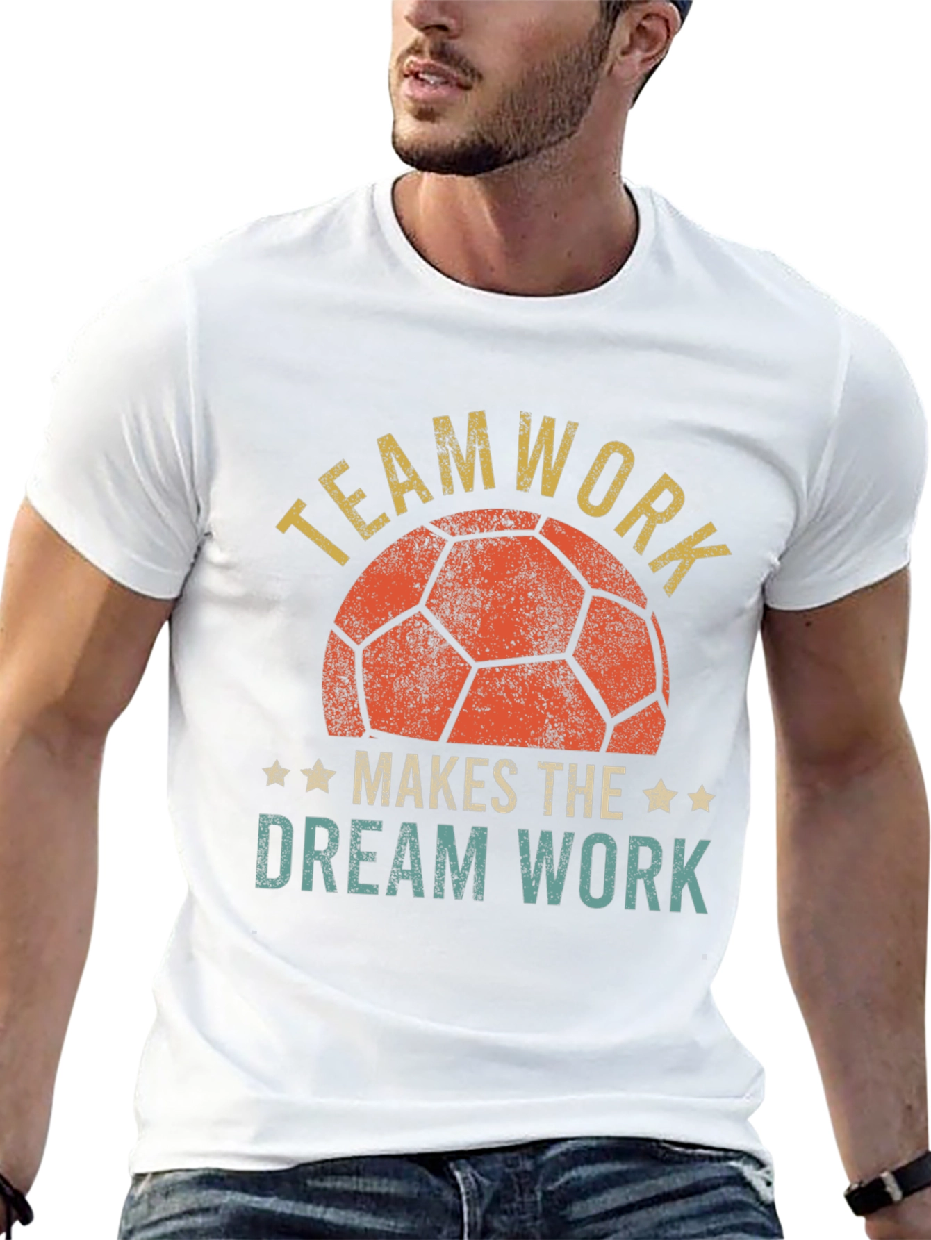 Teamwork Dream Work Graphic T-Shirt