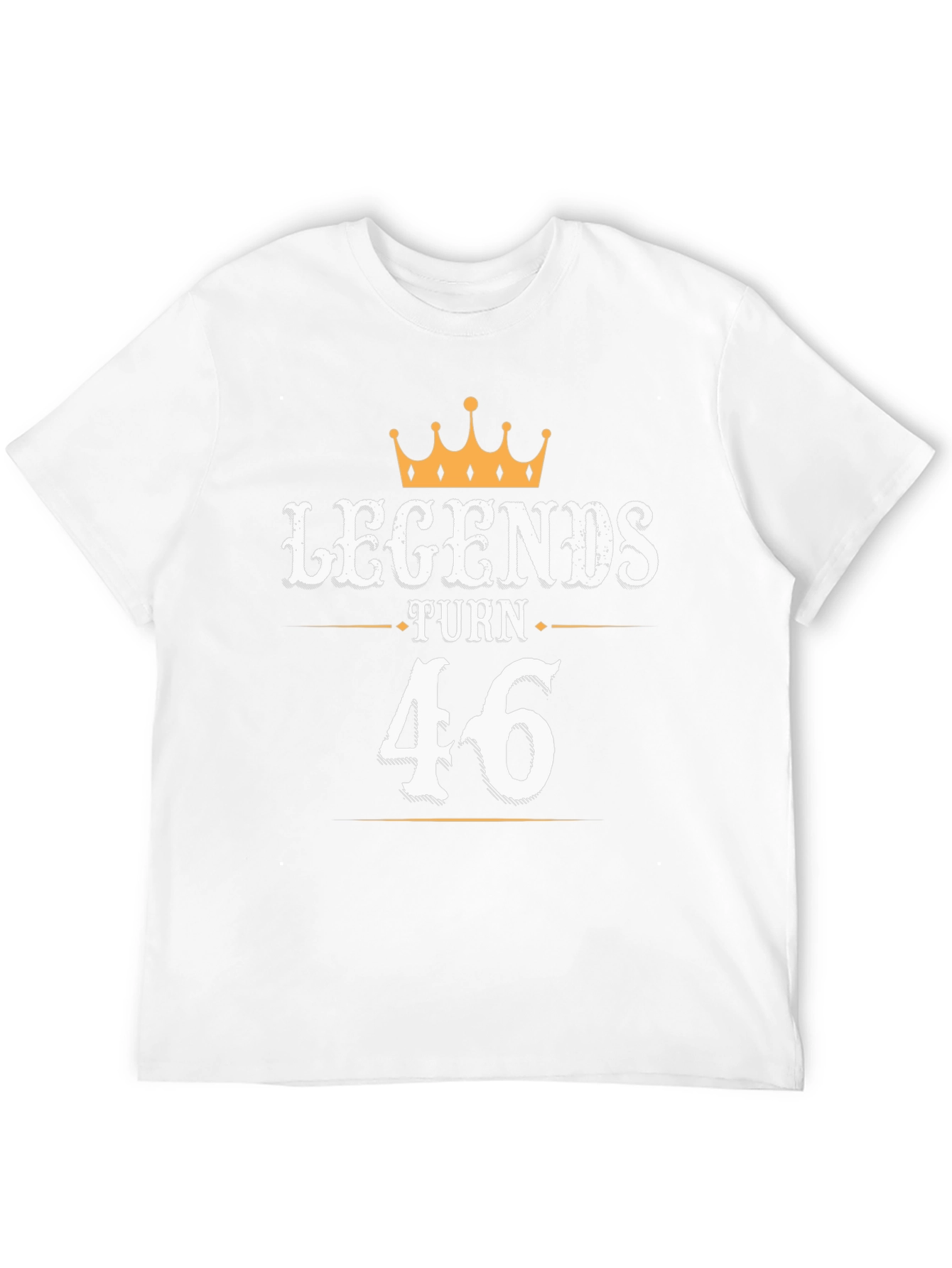 Legends Turn 46 Black Graphic T-Shirt