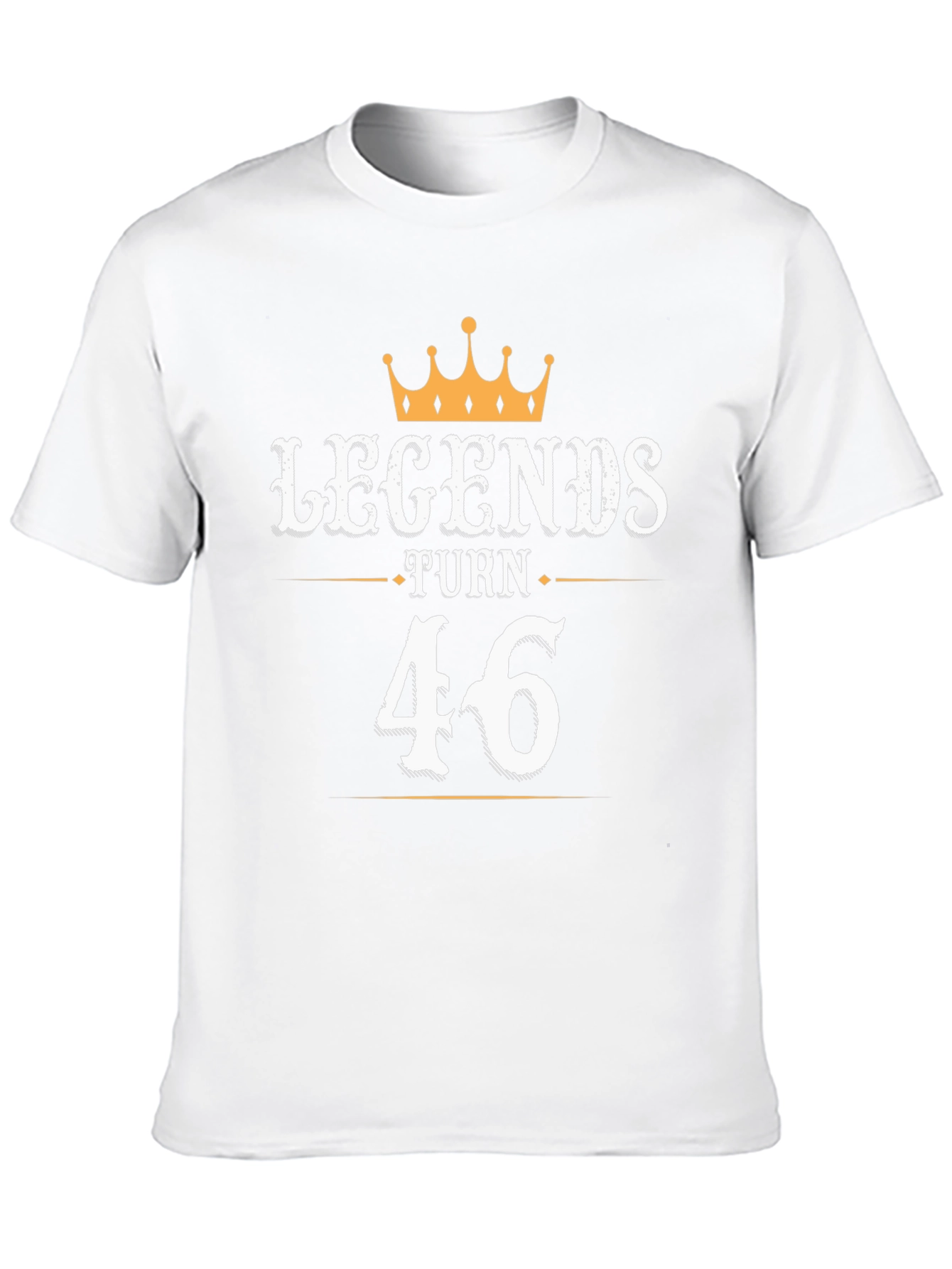 Legends Turn 46 Black Graphic T-Shirt