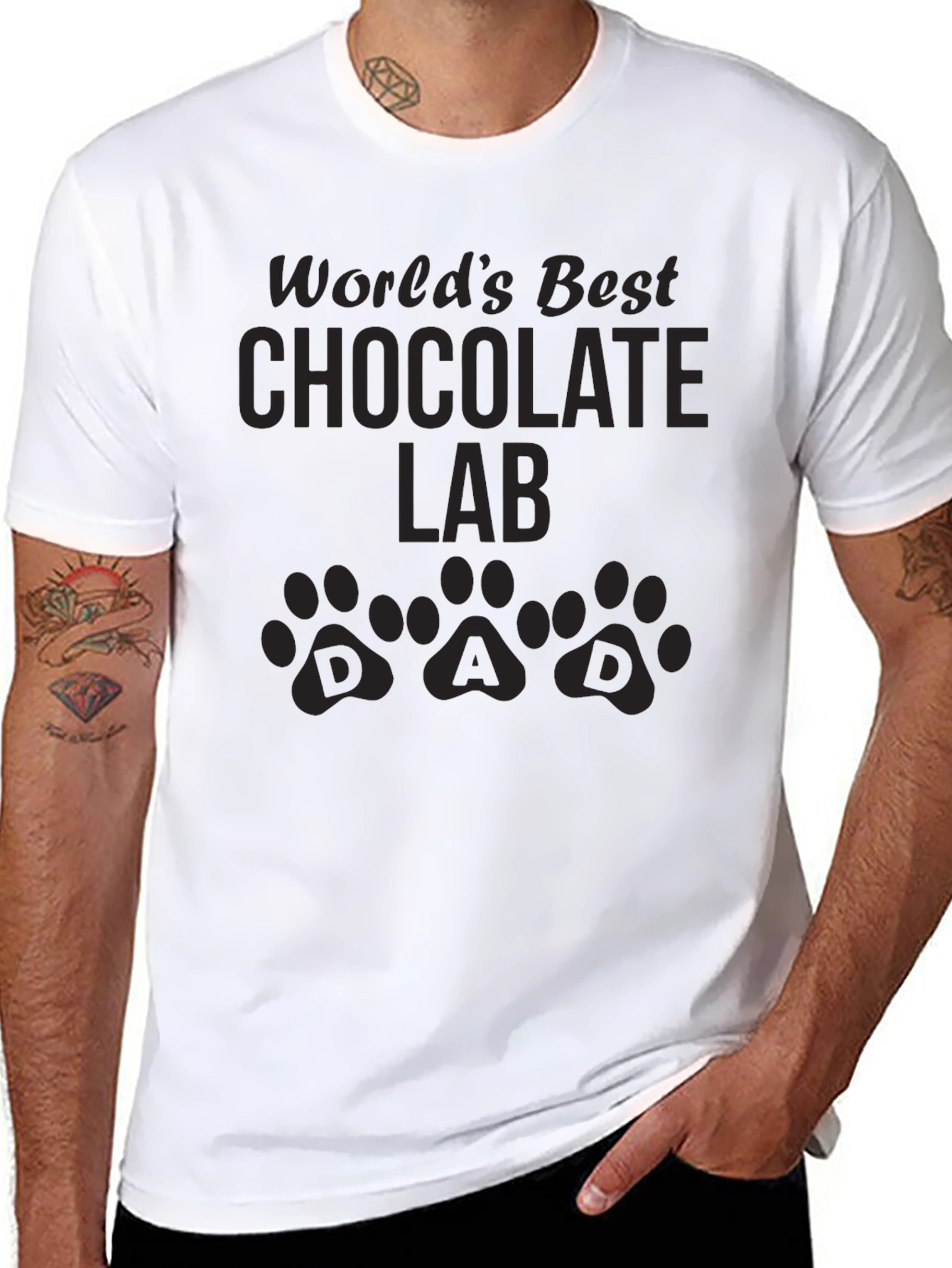 Worlds Best Chocolate Lab Dad T-Shirt