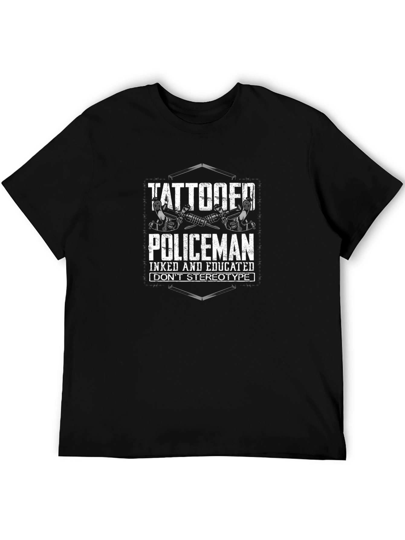 Tattooed Policeman T-Shirt - Inked & Educated