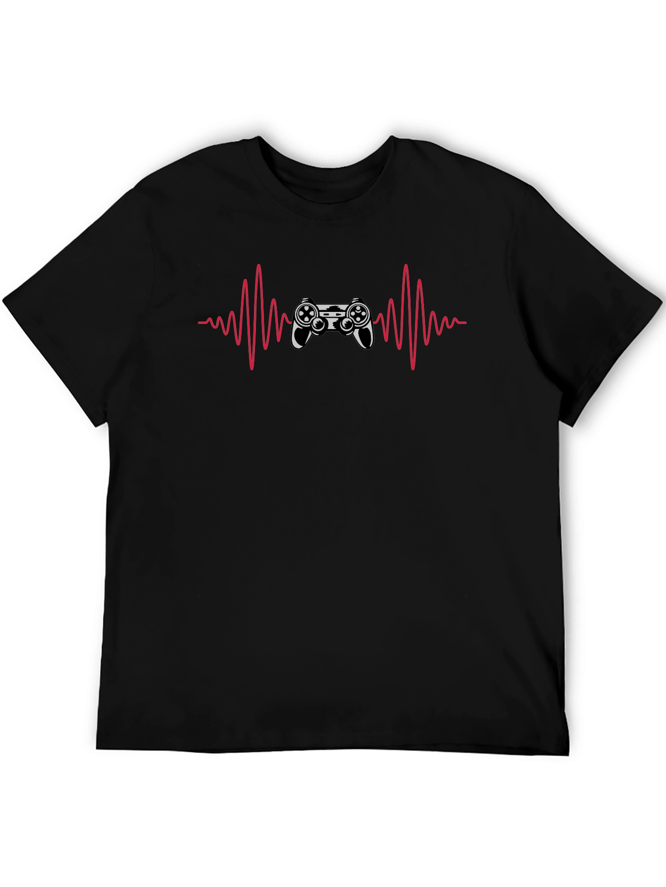 Gamer Heartbeat Black T-Shirt