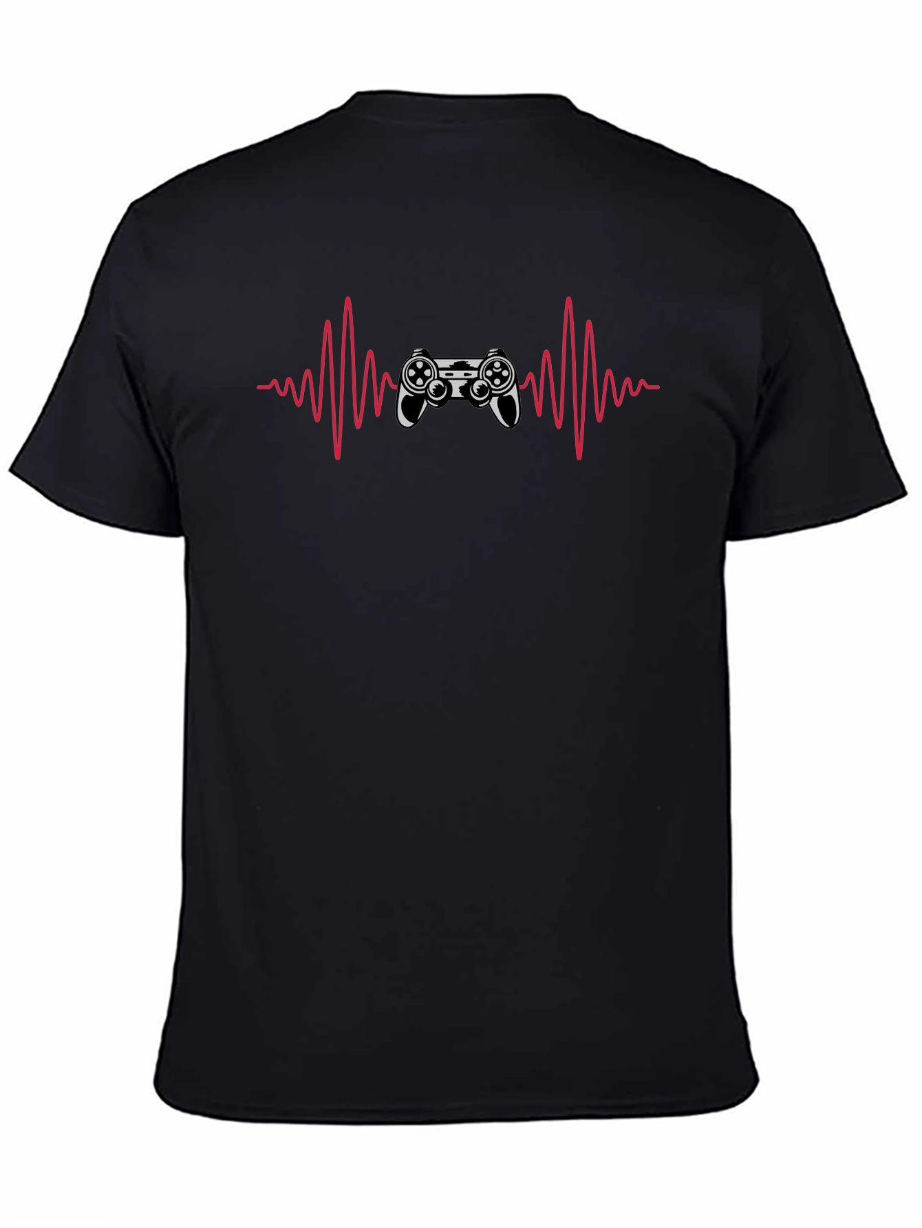 Gamer Heartbeat Black T-Shirt