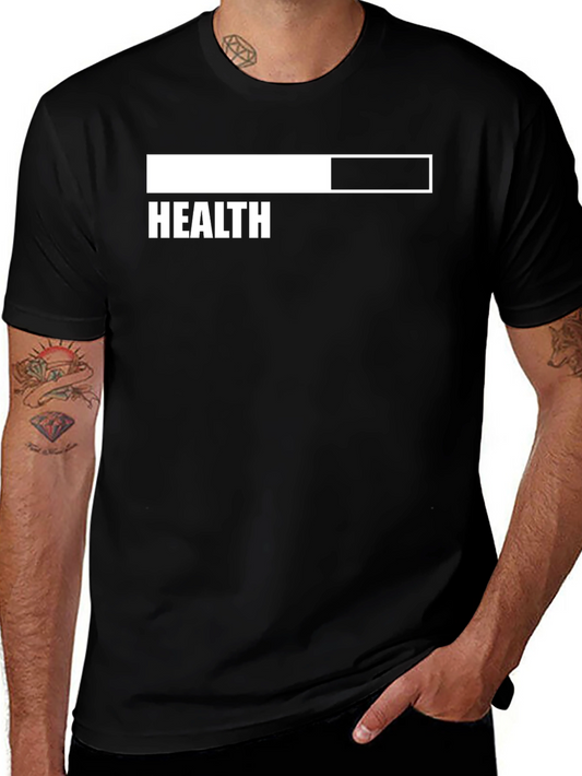 Health Loading Bar Mens Black T-Shirt