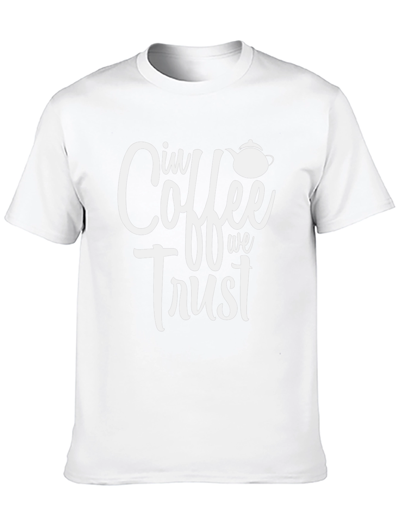 In Coffee We Trust Black Graphic T-Shirt