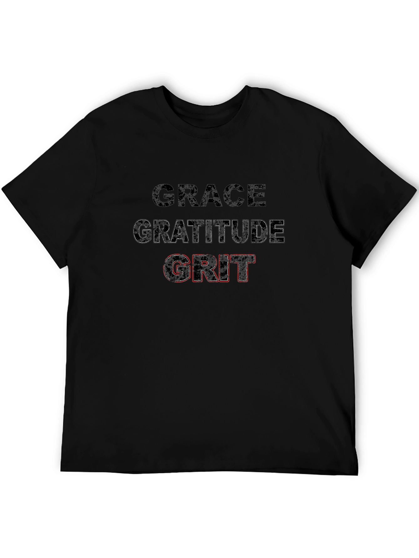 Grace Gratitude Grit Black T-Shirt