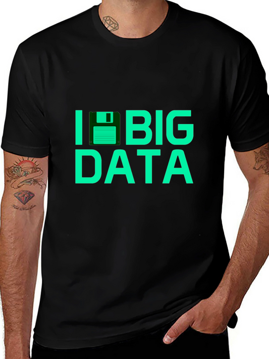 I Floppy Disk Big Data Tee - Black T-Shirt