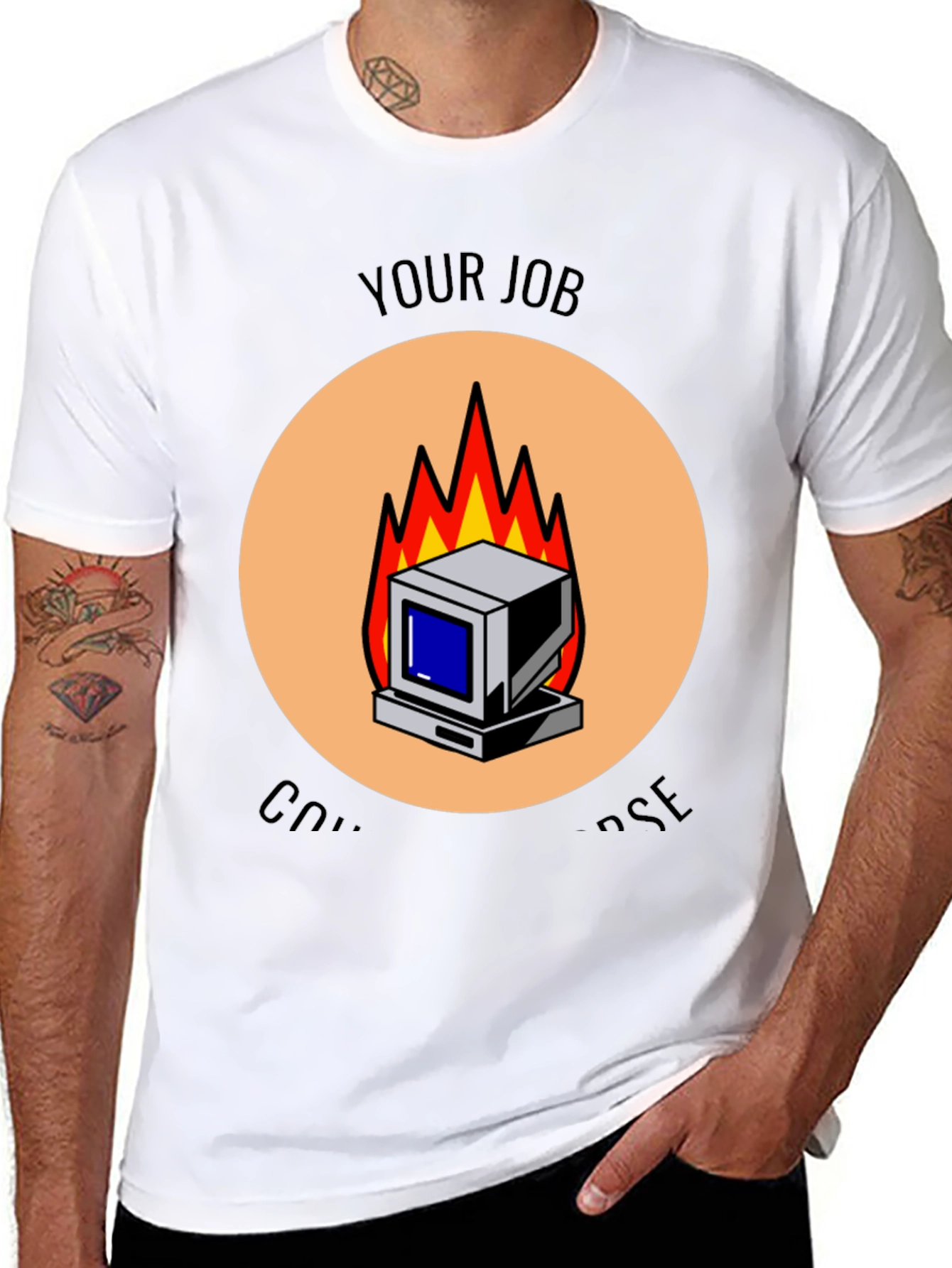 Your Job Computer Burning T-Shirt