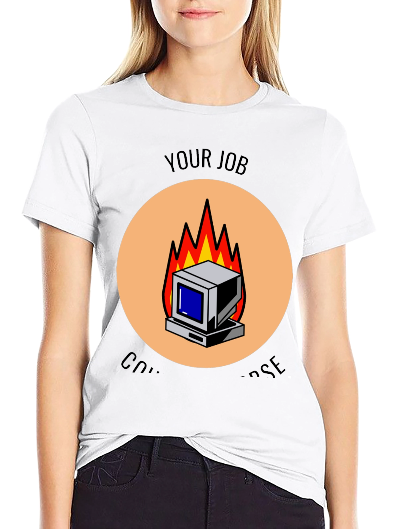 Your Job Computer Burning T-Shirt
