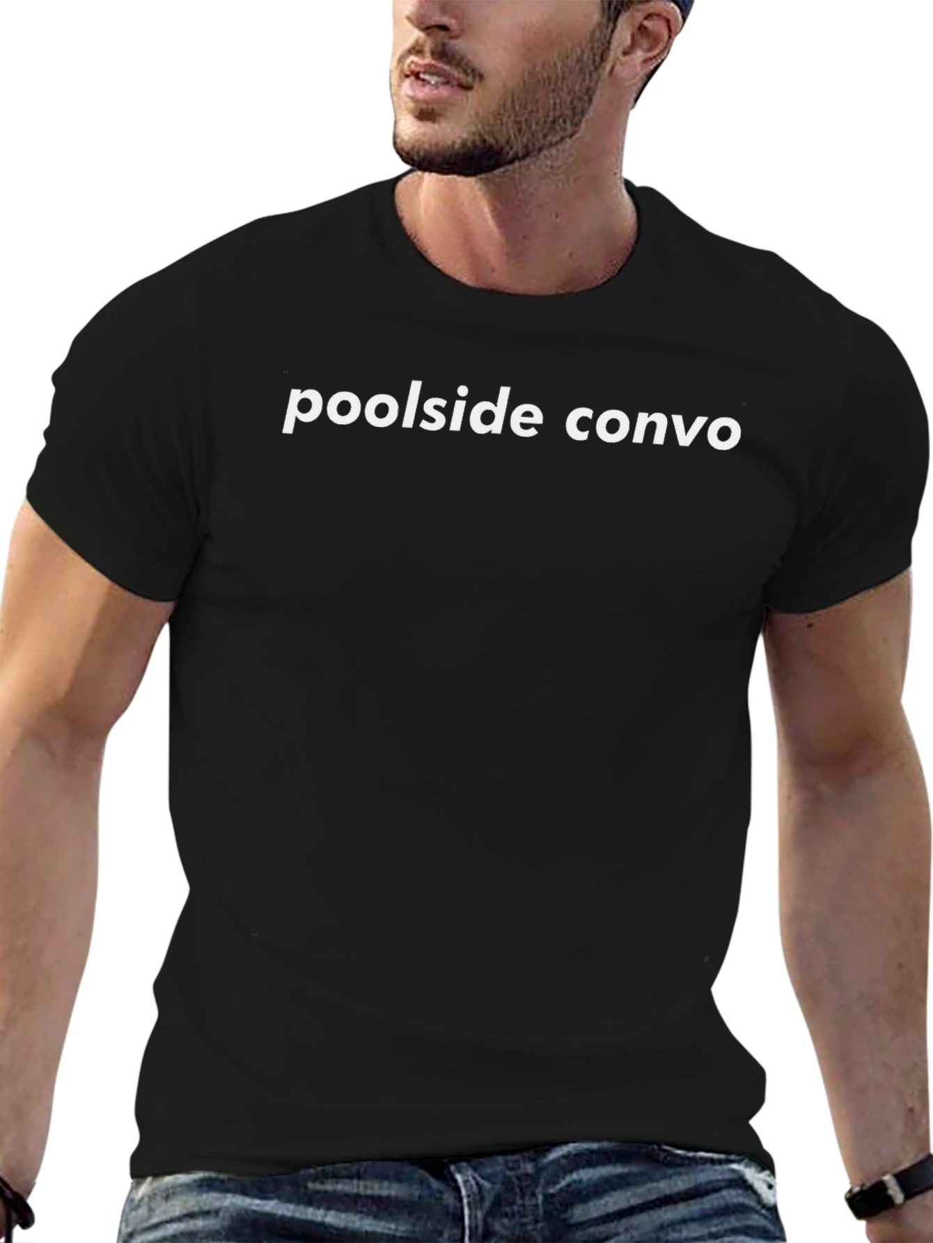 Poolside Convo Black Graphic Tee
