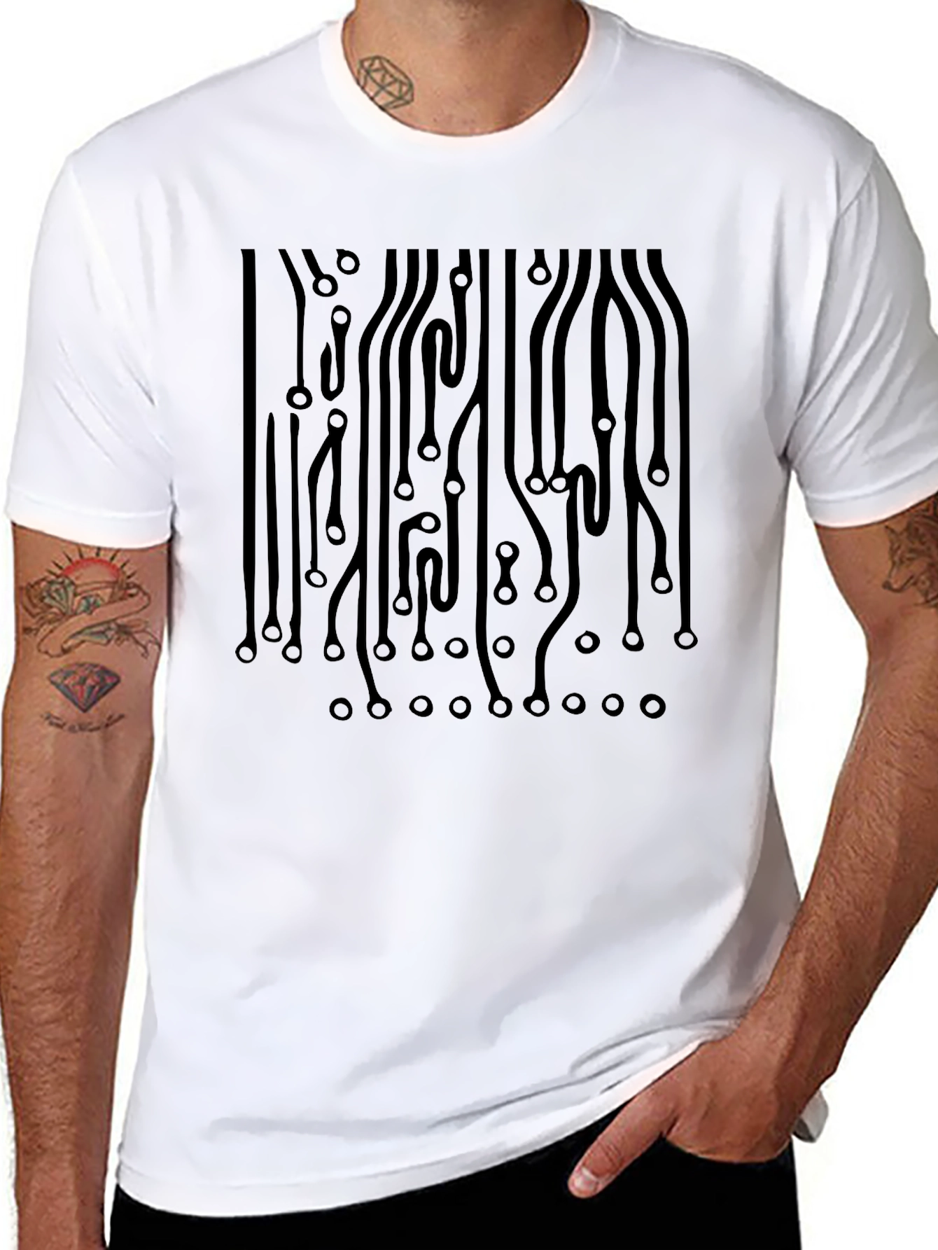 Circuit Board Graphic Tee - Stylish Geek Chic