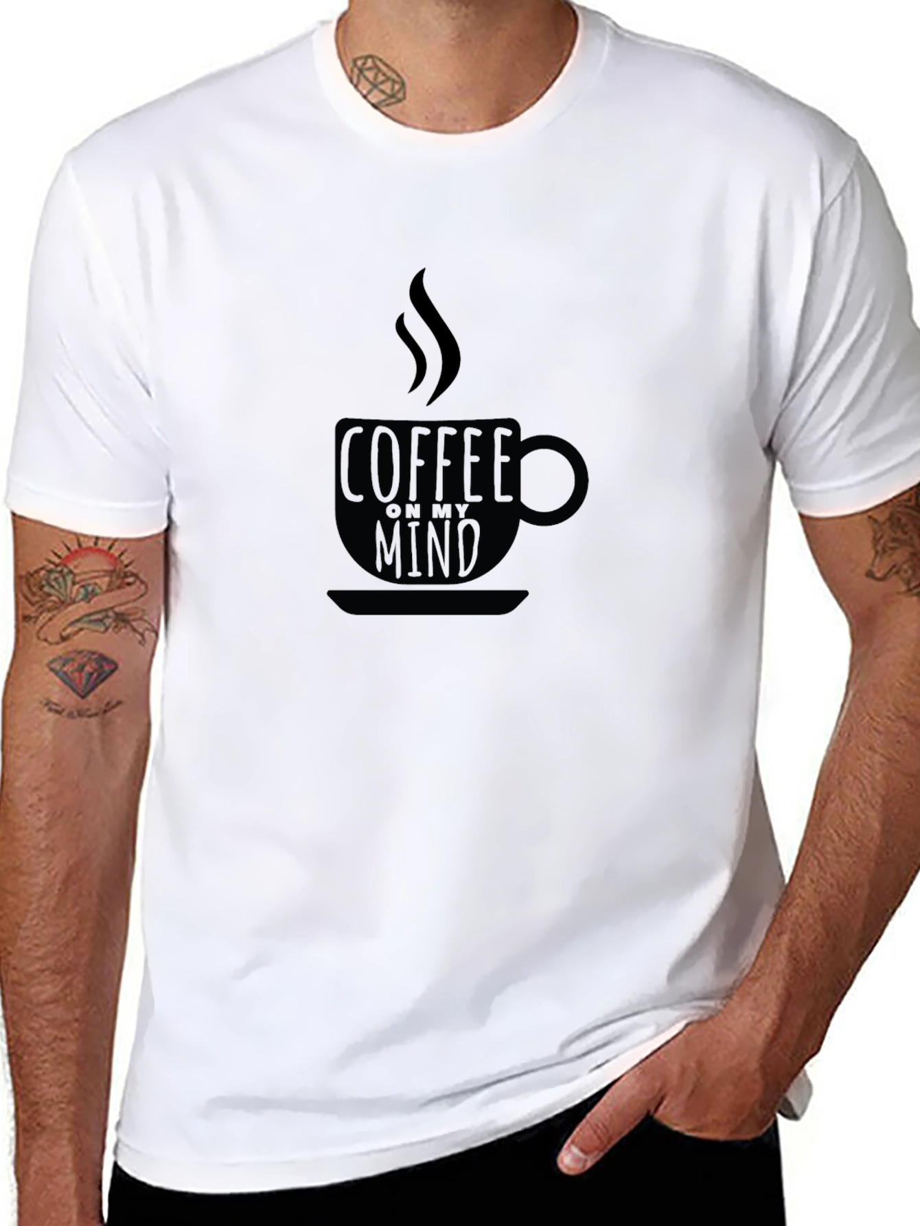 Coffee On My Mind Graphic Tee - Black