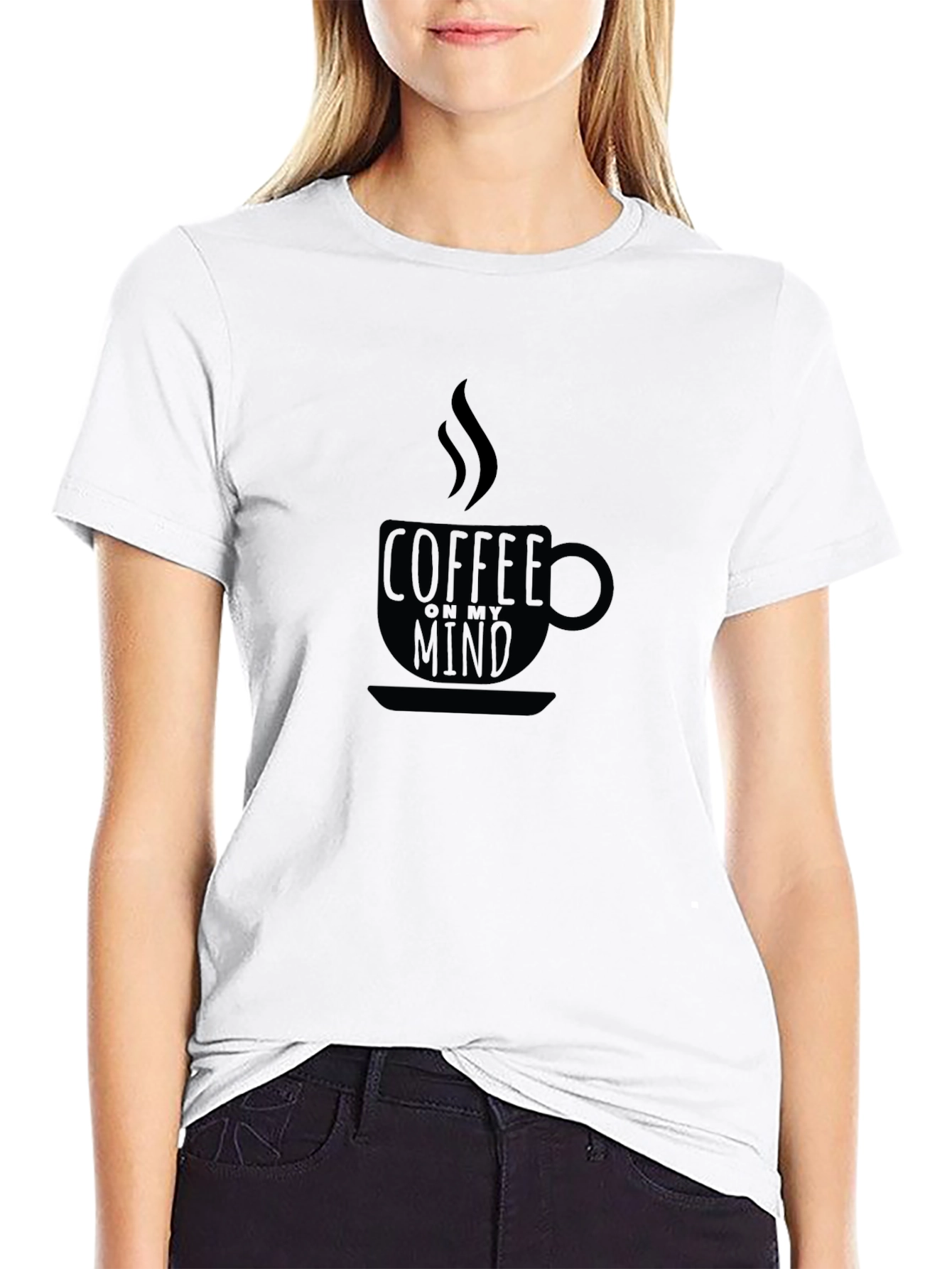 Coffee On My Mind Graphic Tee - Black