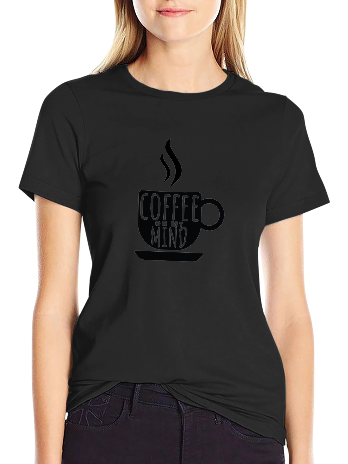 Coffee On My Mind Graphic Tee - Black