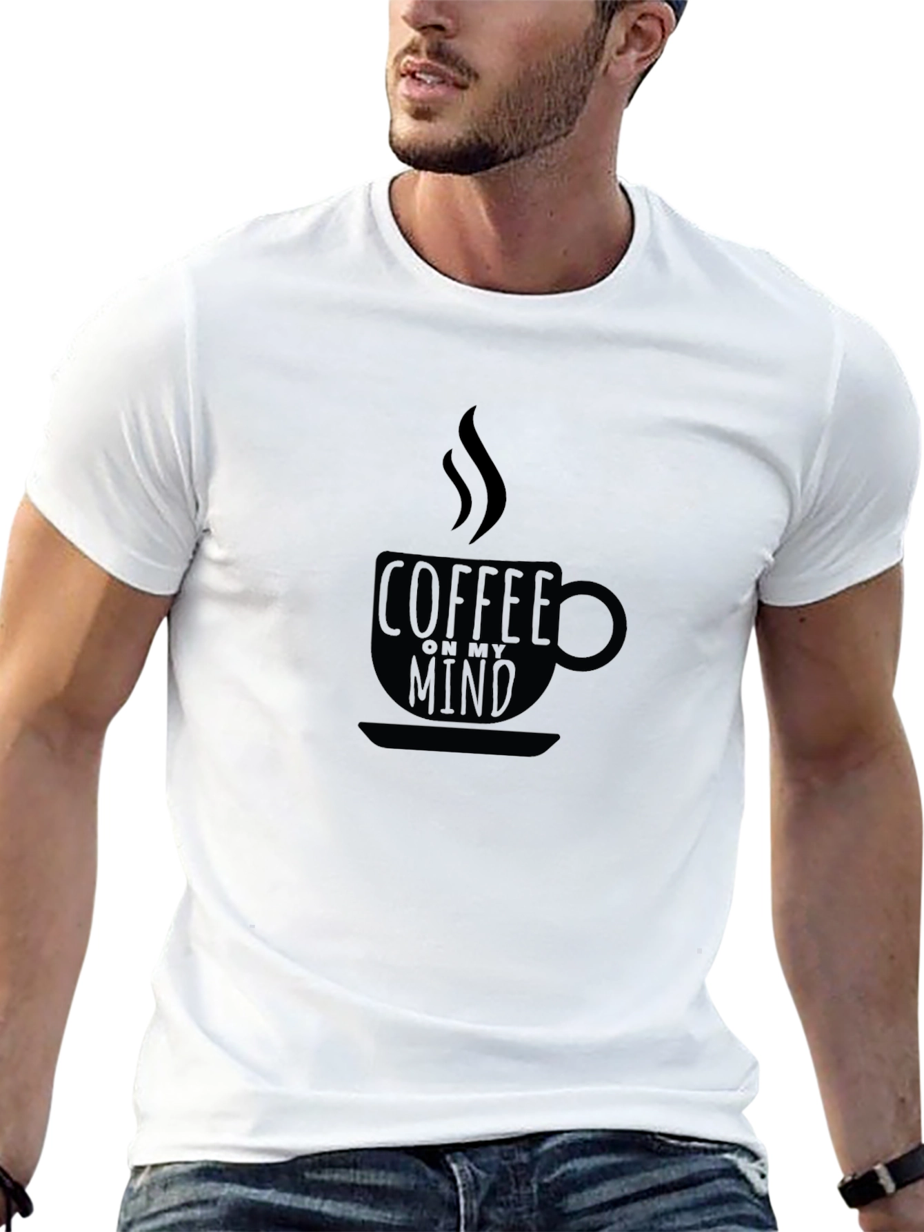 Coffee On My Mind Graphic Tee - Black