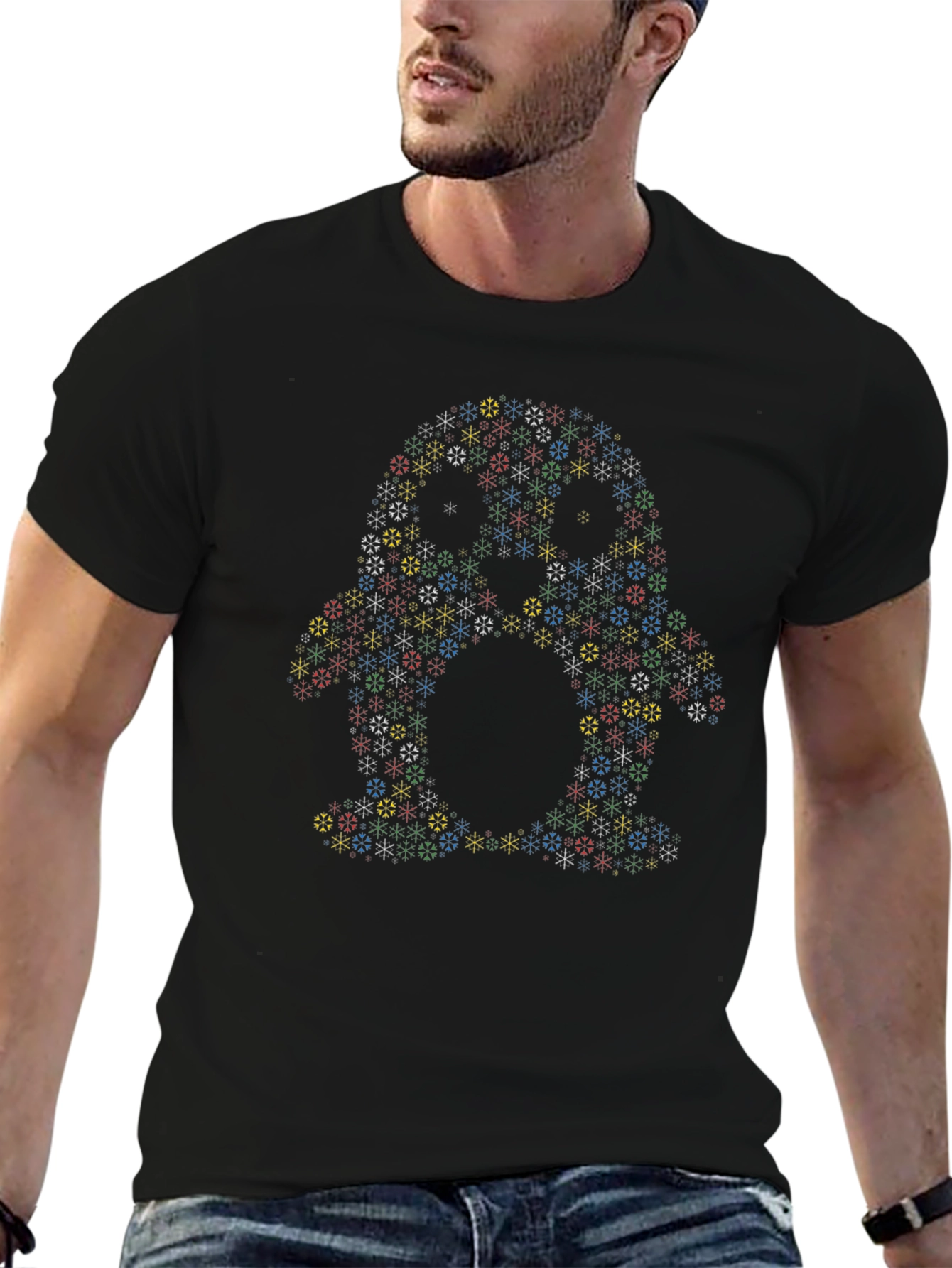 Penguin Snowflake Graphic T-Shirt