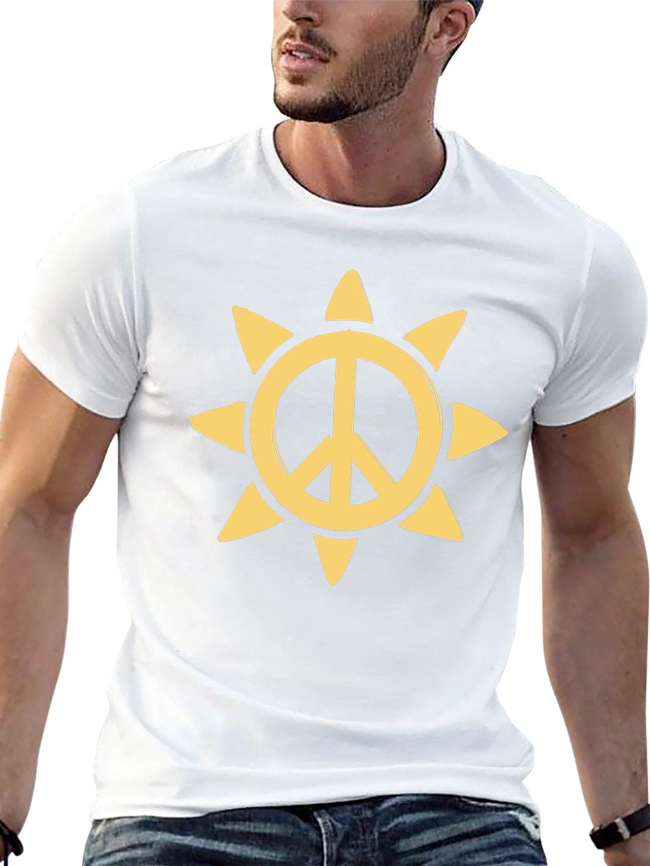Peace Sun Graphic Tee - Black