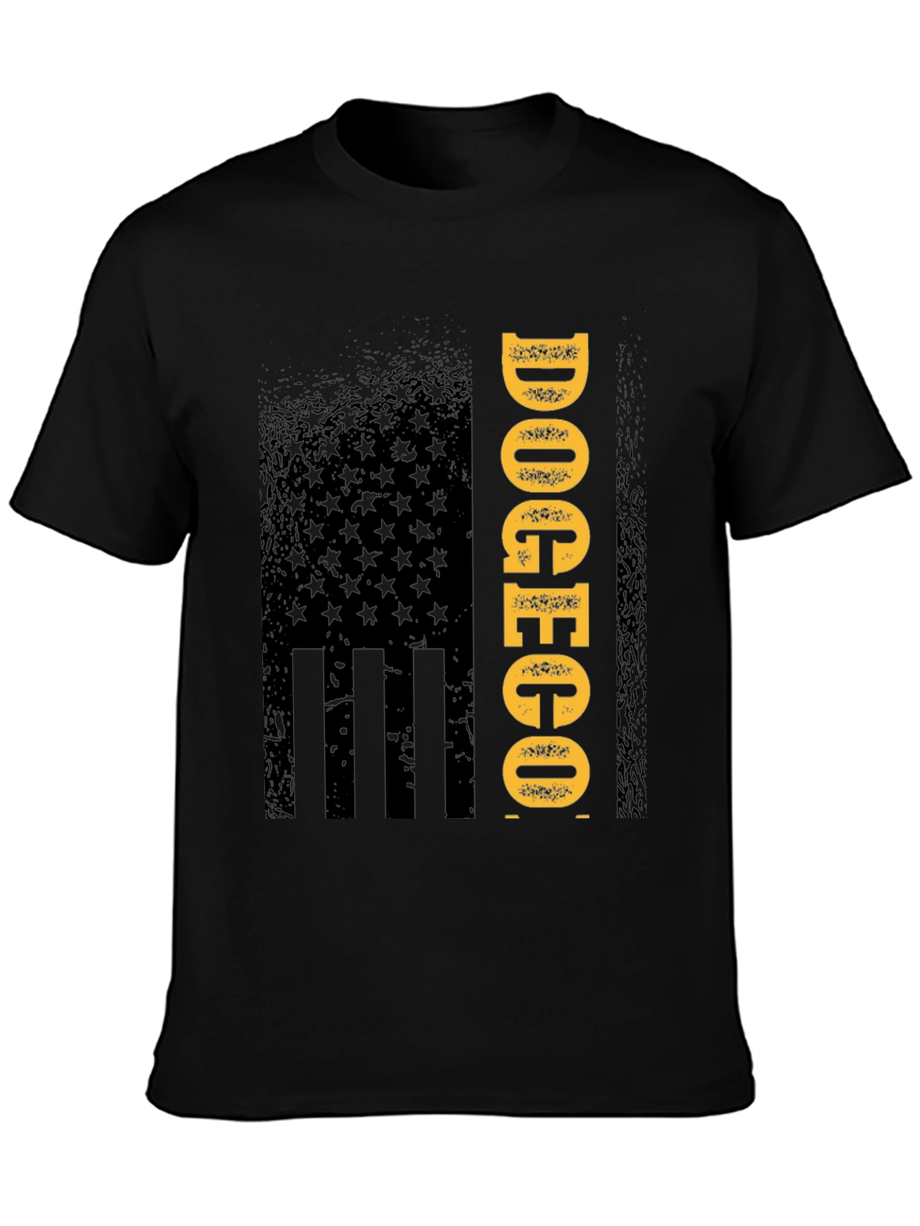 Doge to the Moon American Flag Style T-Shirt