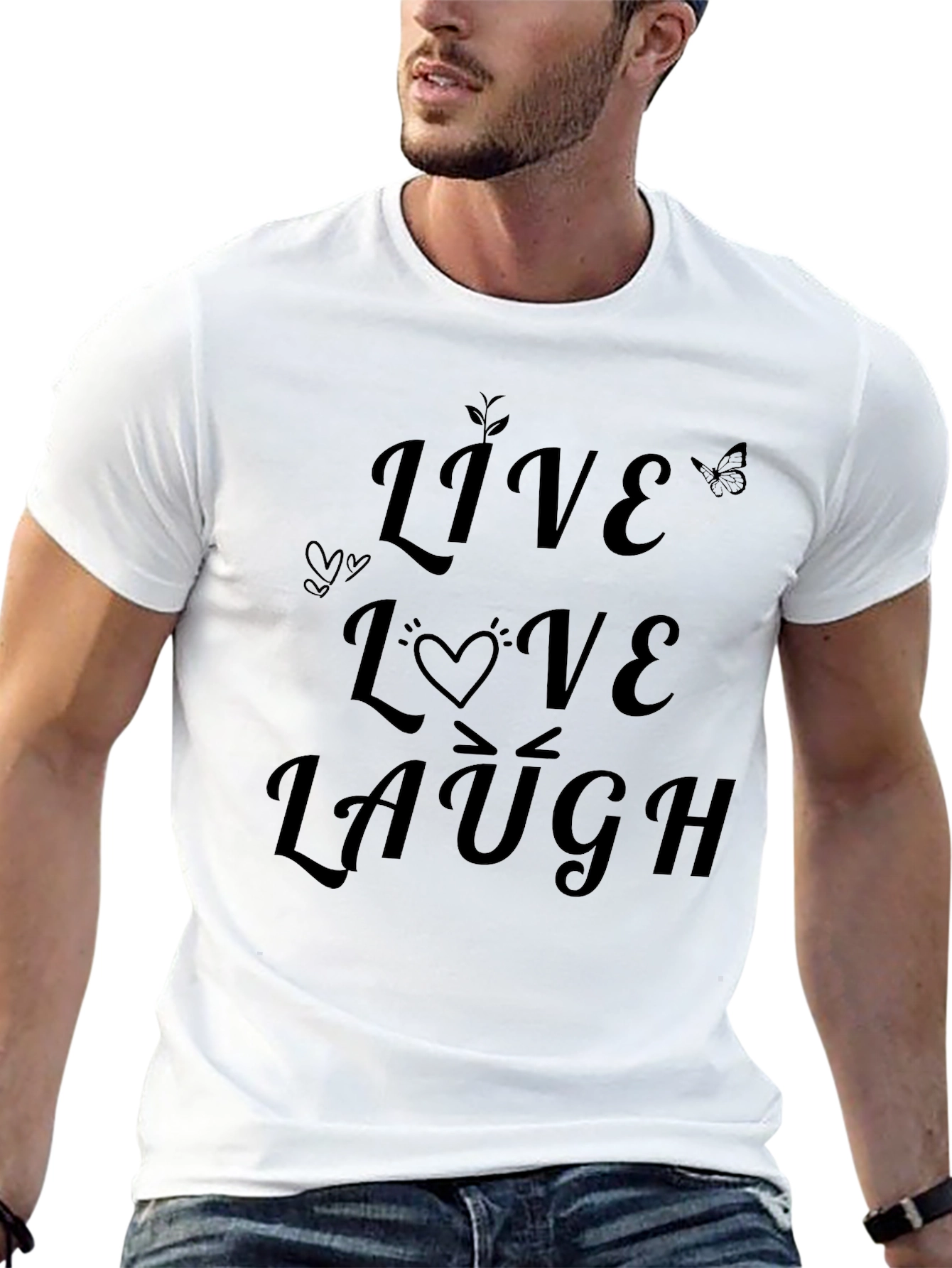 Live Love Laugh Graphic T-Shirt - Unisex