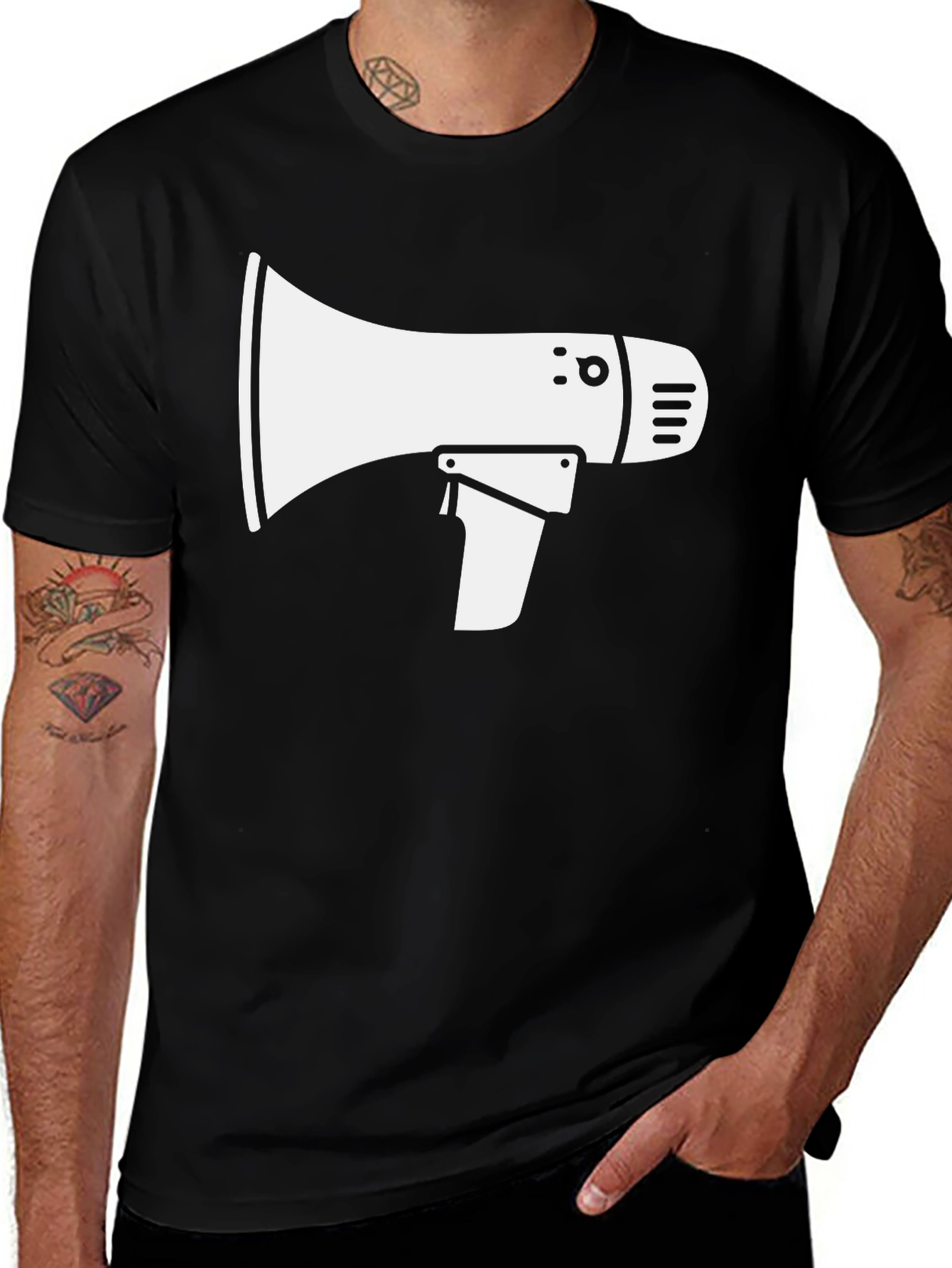Megaphone Graphic T-Shirt - Bold Statement Tee