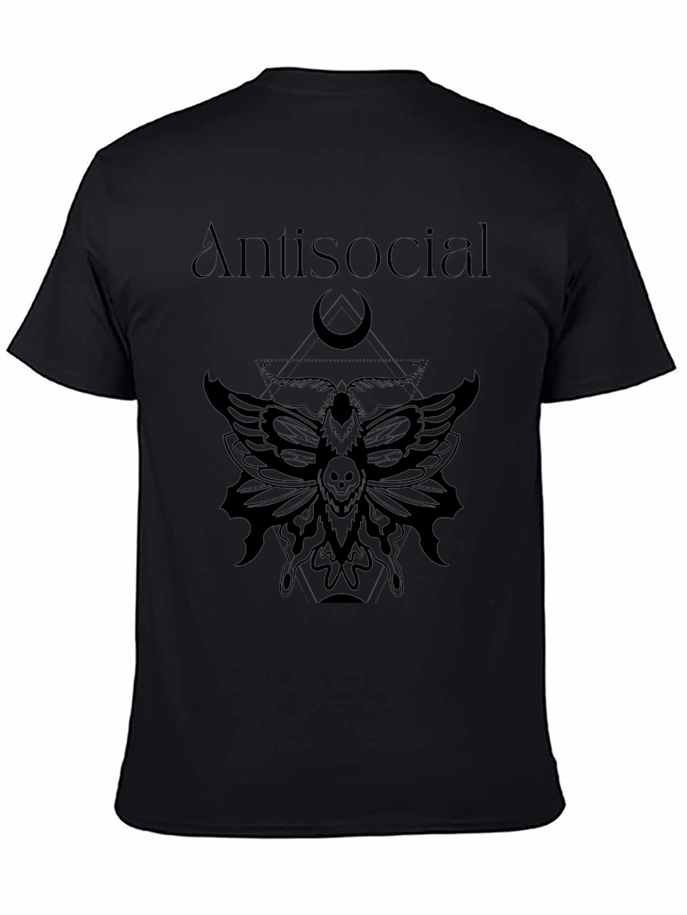 Antisocial Moth Graphic T-Shirt - Edgy Design