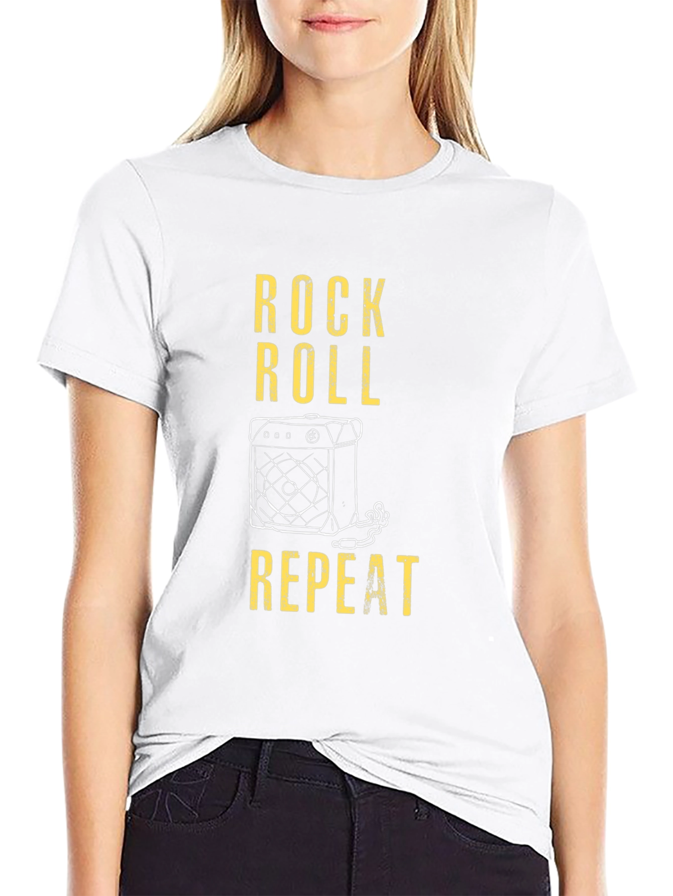 Rock Roll Repeat Graphic Tee