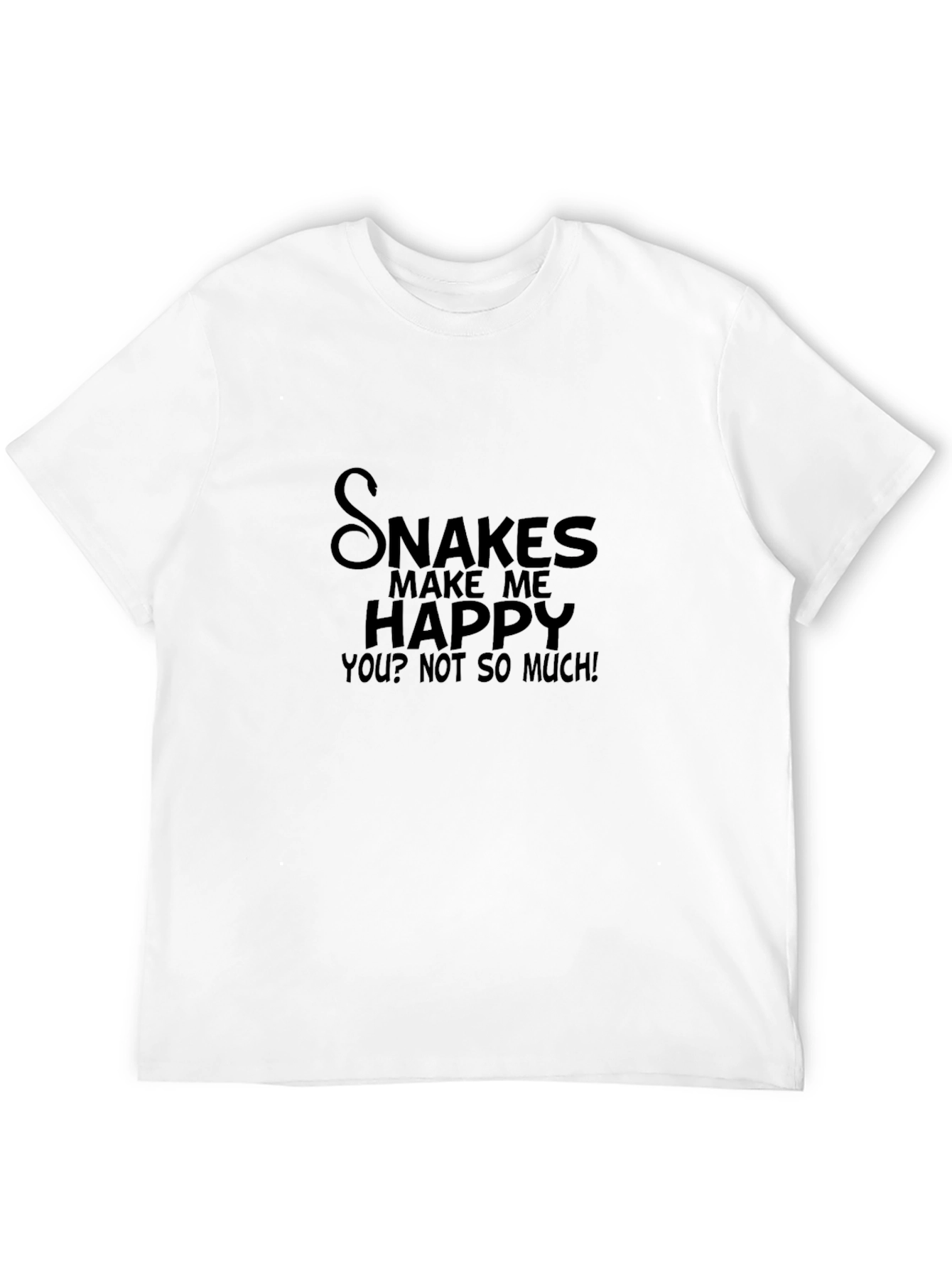 Snakes Make Me Happy Black Graphic Tee